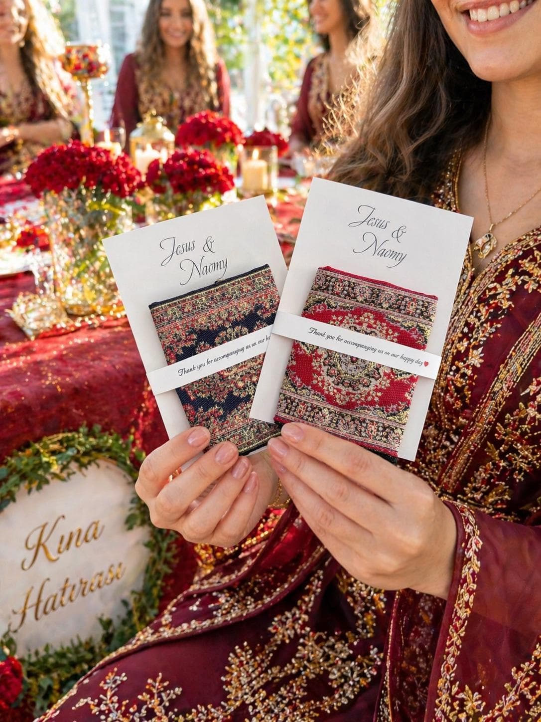 Personalized Henna Party Favors; Ethnic patterned wallet, bridesmaid favor