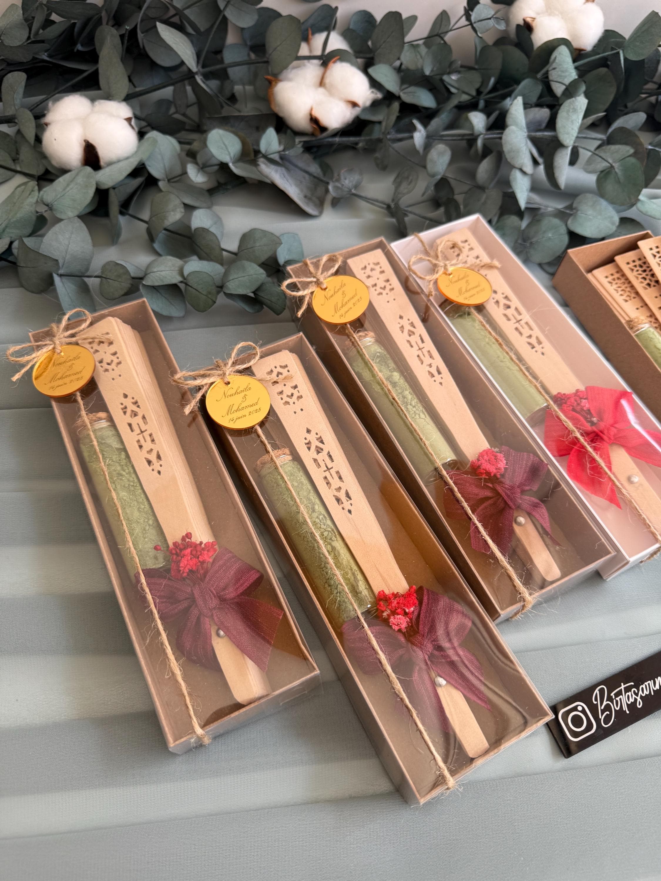 Henna Bottle & Fan Gift Set: Bridal Shower, Wedding Favors - image 4