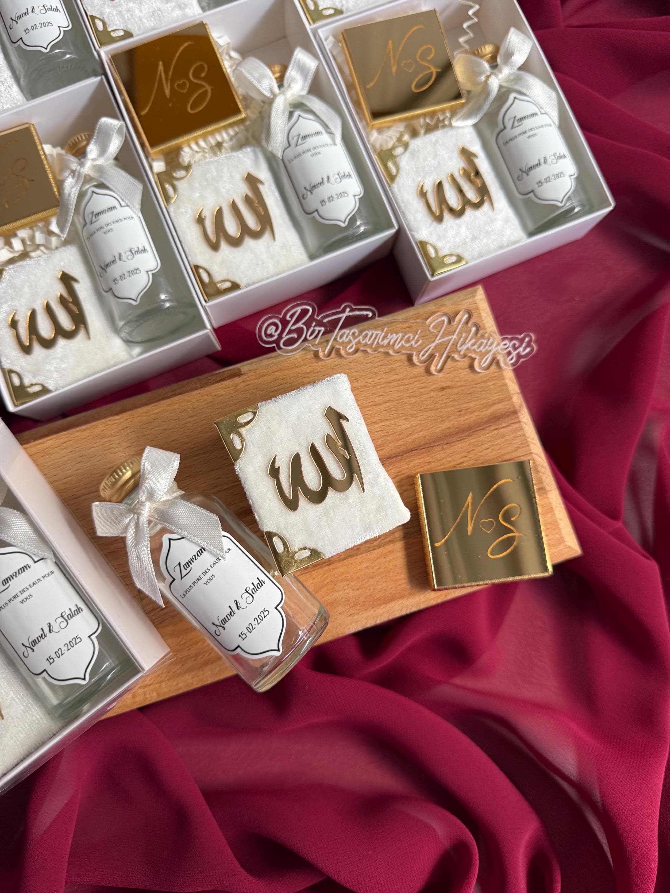 Personalized Mini Quran Gift Box: Chocolate & Zam Zam - Islamic Wedding Favor - image 3