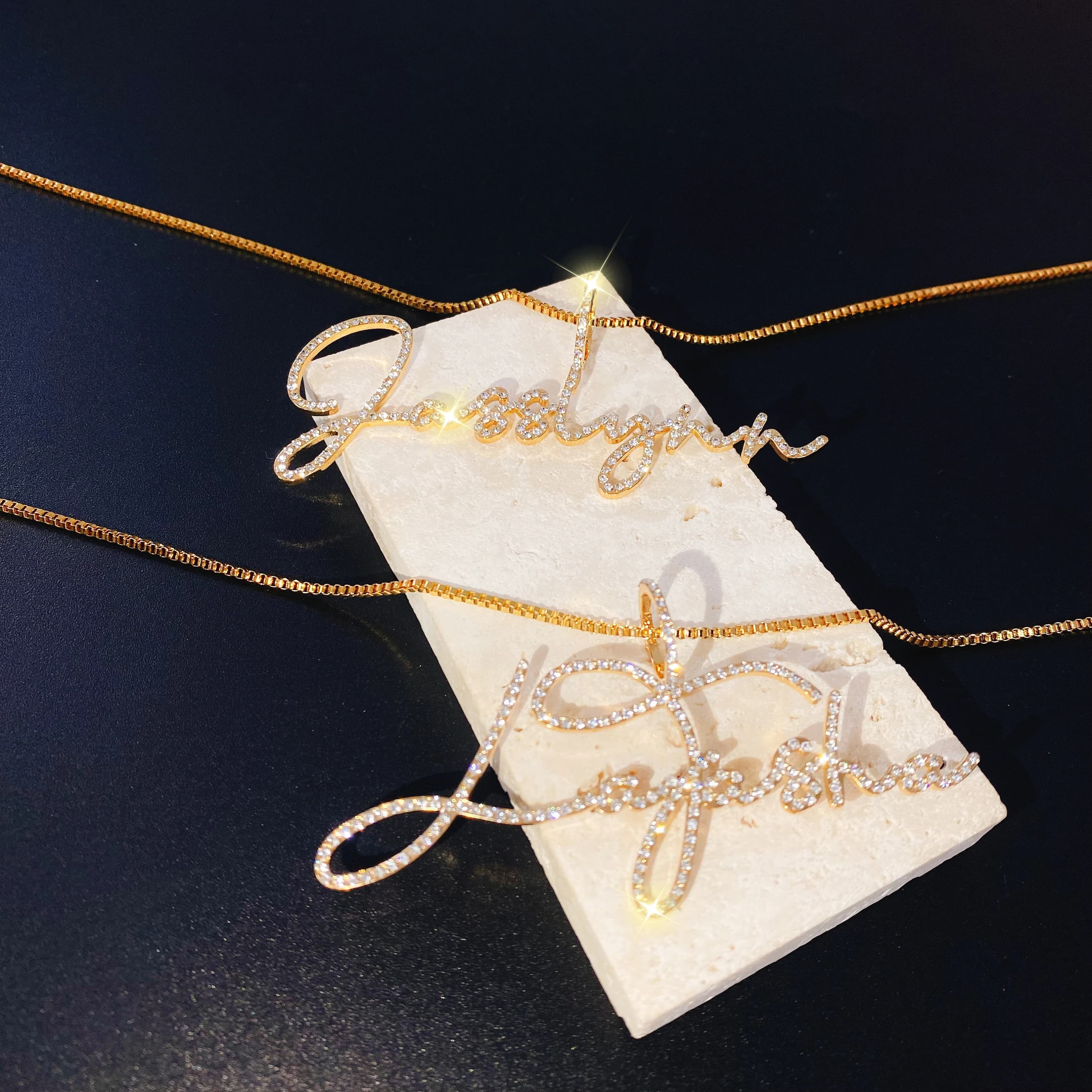 Diamond Name Necklace, Custom Name Necklace,Bling Name Necklace,Script Name Necklace,Personalized Necklace,Custom Jewelry, Personalized Gift - image 5