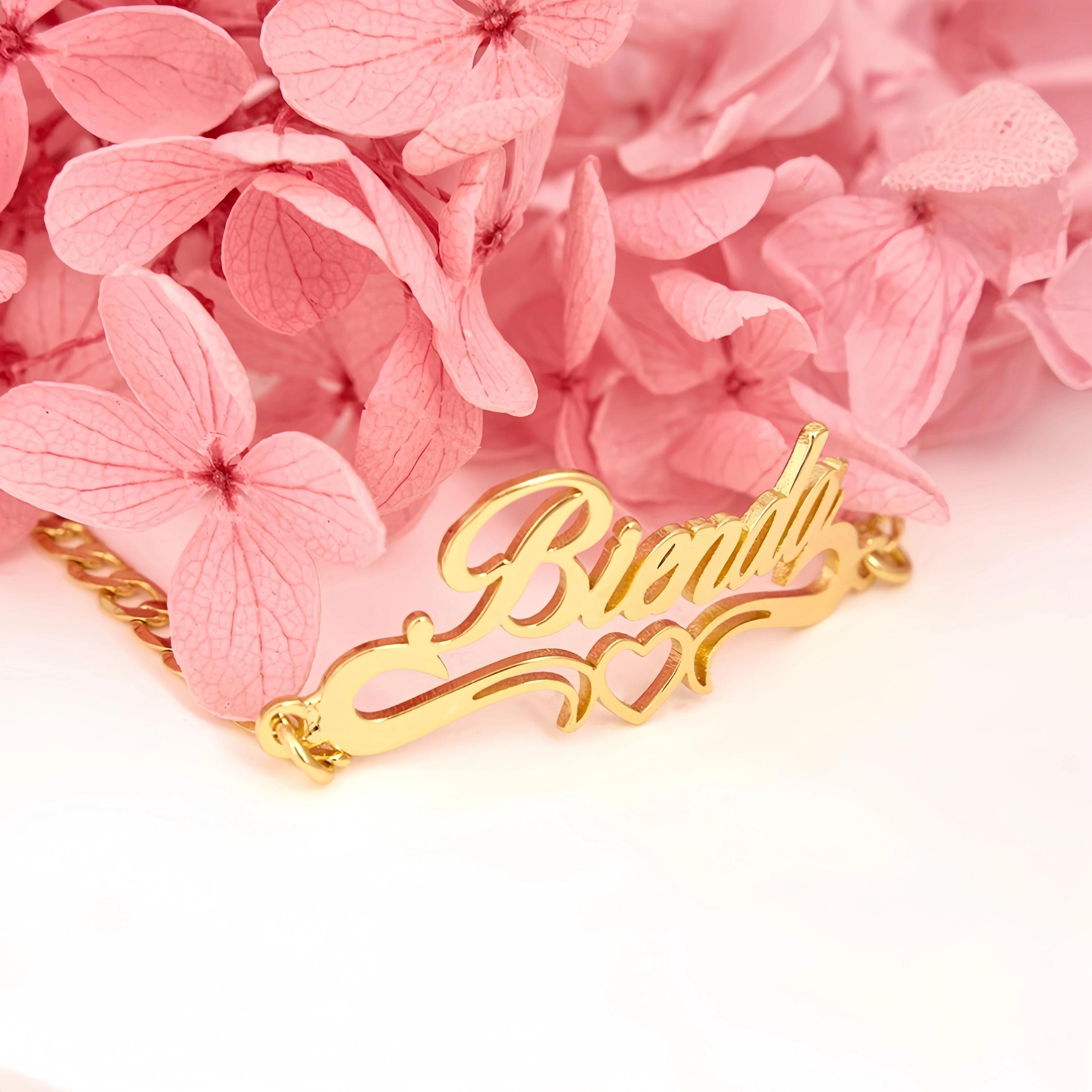 Custom Name Anklet, Gold Plated Personalized Foot Chain, Handmade - image 5