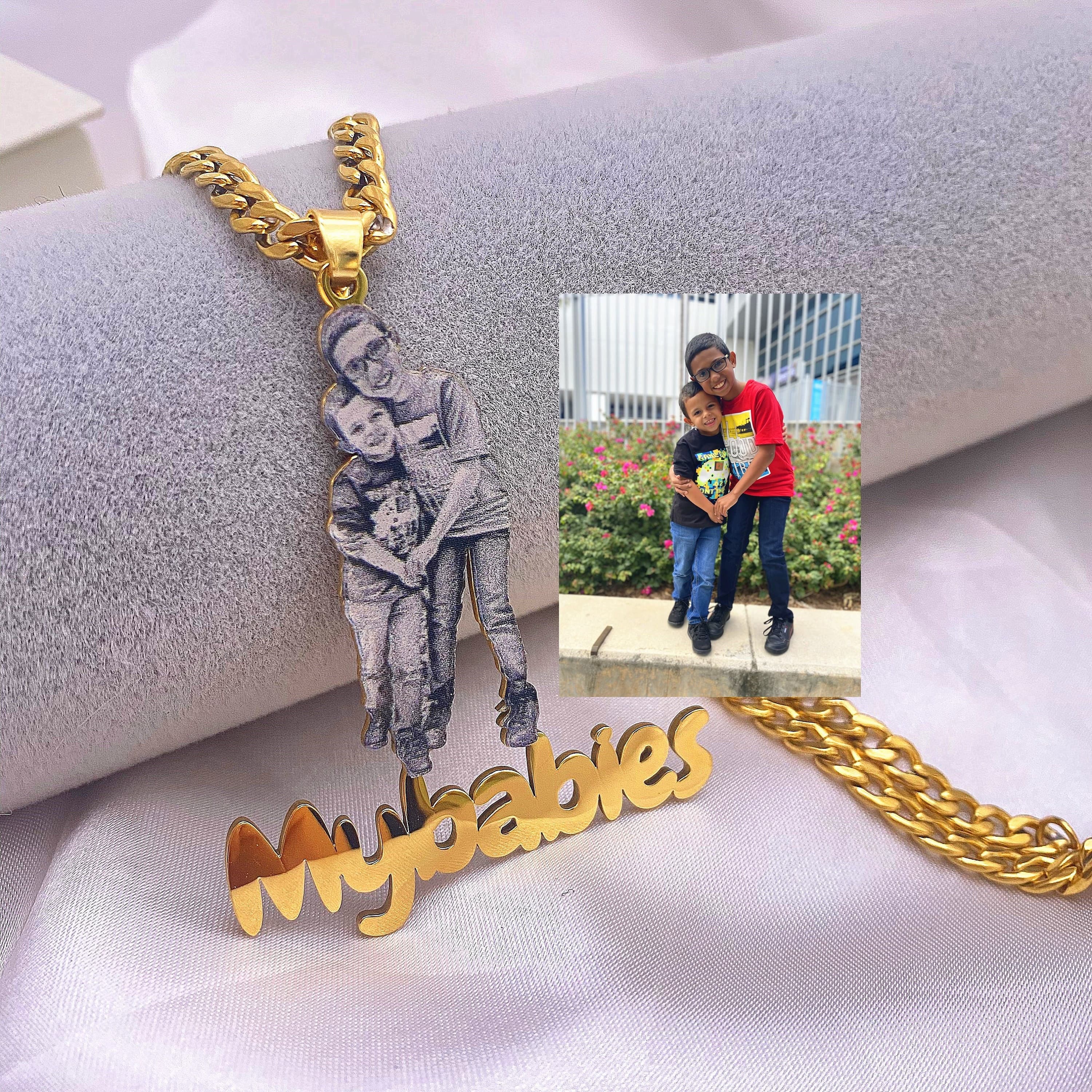 Custom Photo Pendant Necklace, Personalized Picture Jewelry