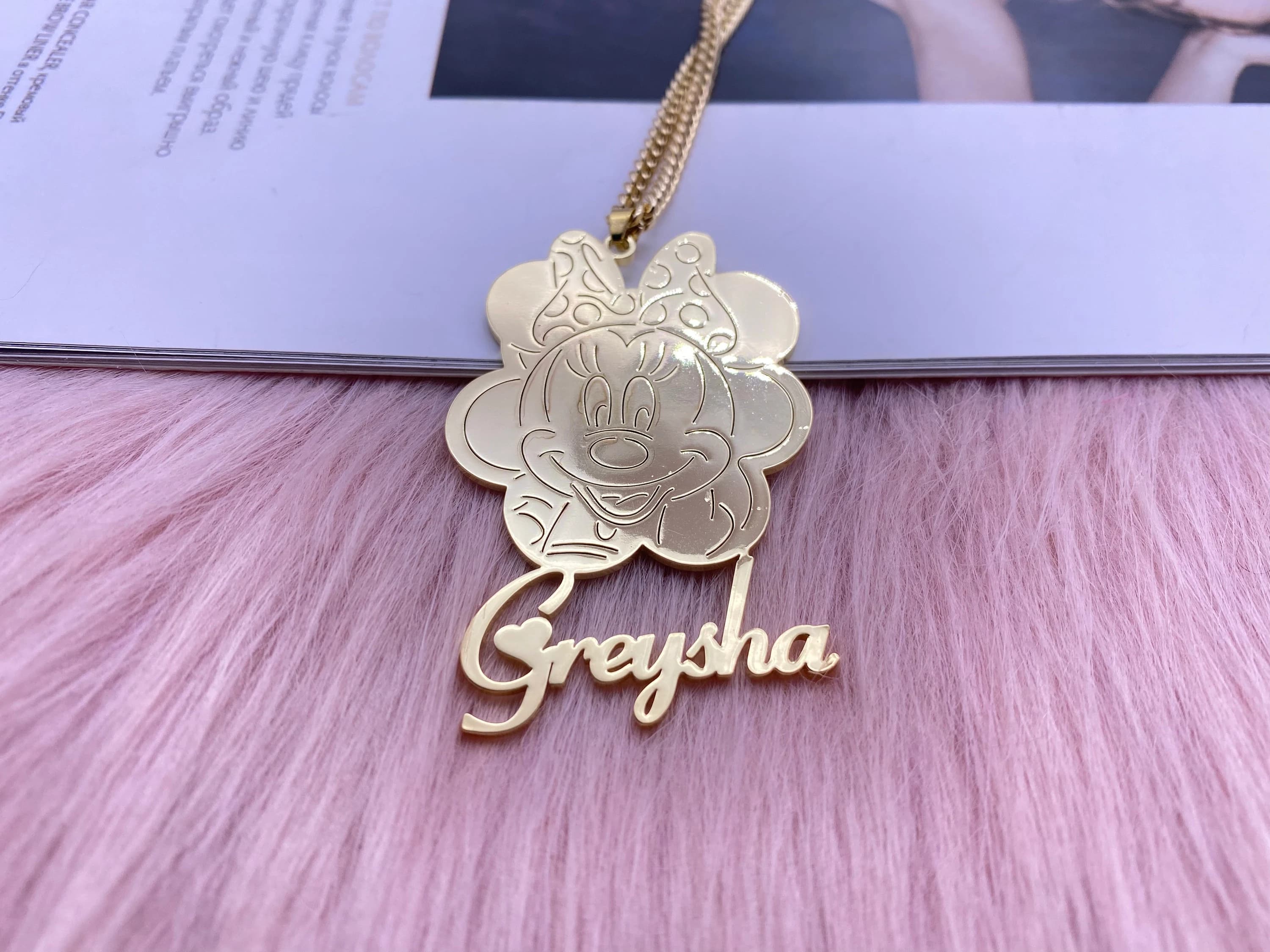 Personalized Cartoon Character Name Necklace, Kids Necklace Gift, Nameplate Character Necklace, Custom Kids Name Necklace, Jewelry For Girl - image 4