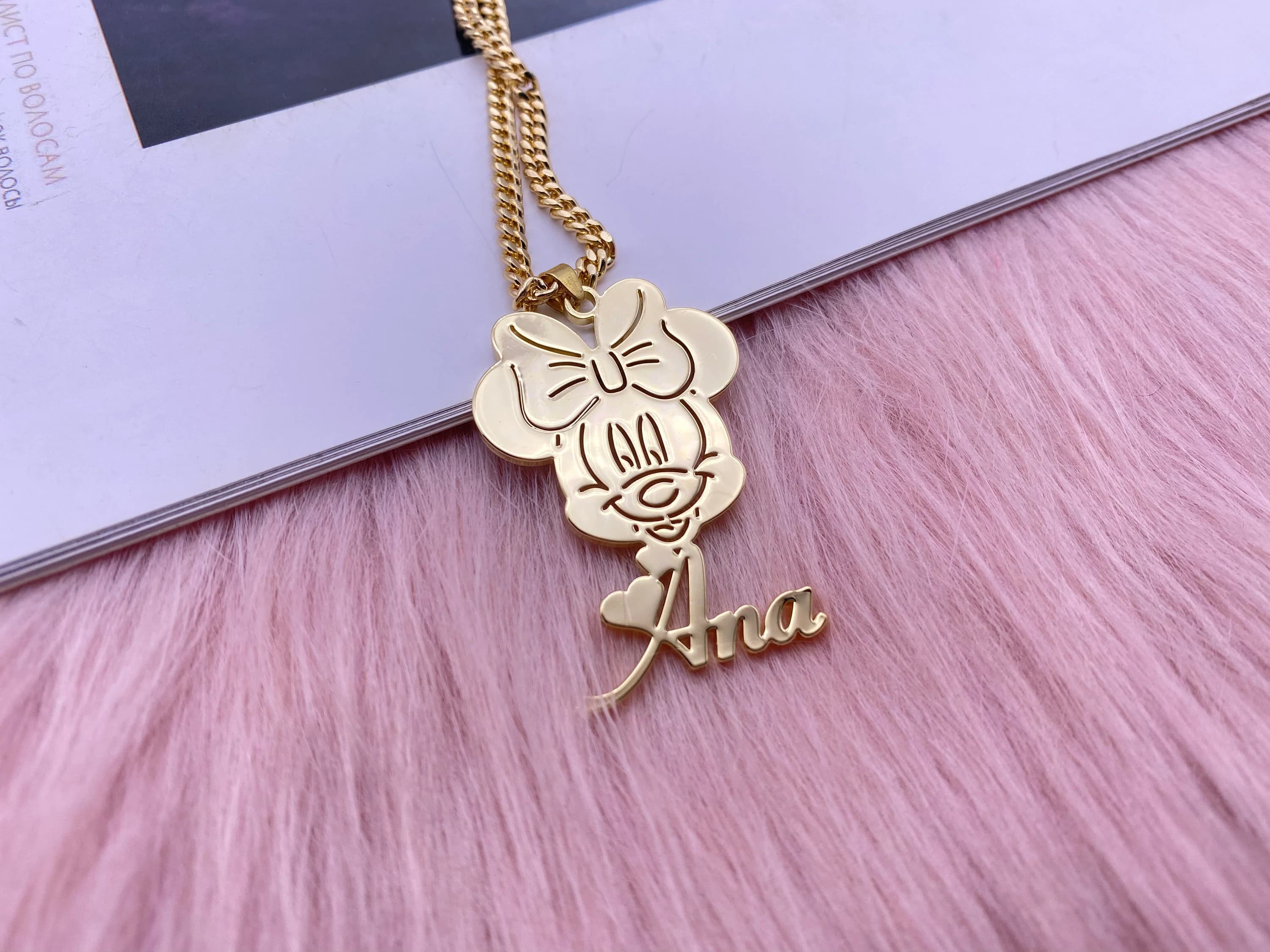 Personalized Cartoon Character Name Necklace, Kids Necklace Gift, Nameplate Character Necklace, Custom Kids Name Necklace, Jewelry For Girl - image 5