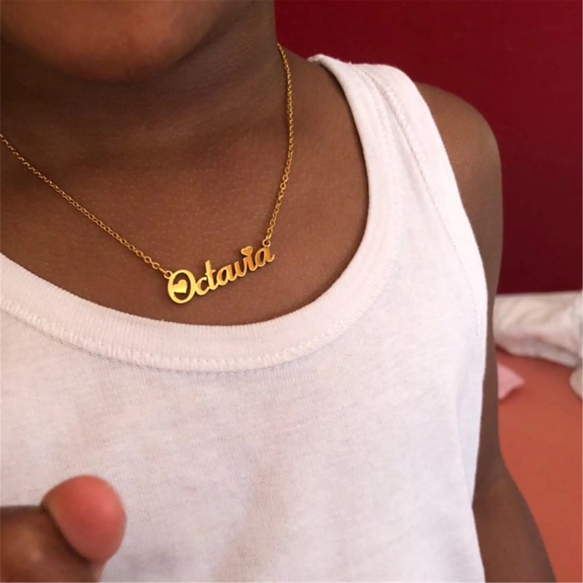 Baby Name Necklace, Custom Name Necklace, Kids Name Necklace, Personalized Necklace, Necklace With Name, Baby Jewelry, Nameplate Necklace - image 3