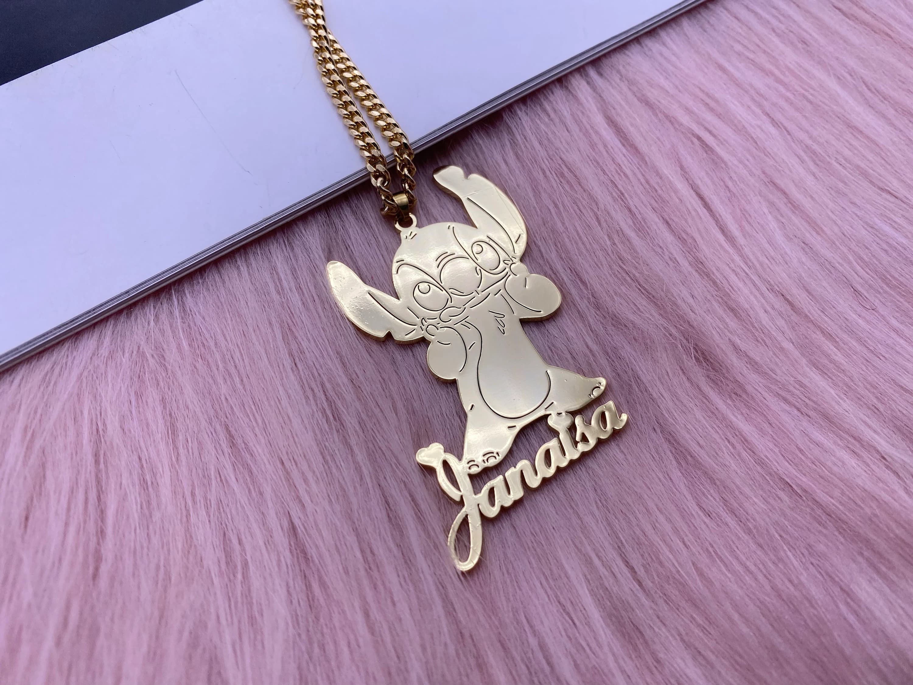 Personalized Cartoon Character Name Necklace, Kids Necklace Gift, Nameplate Character Necklace, Custom Kids Name Necklace, Jewelry For Girl - image 3