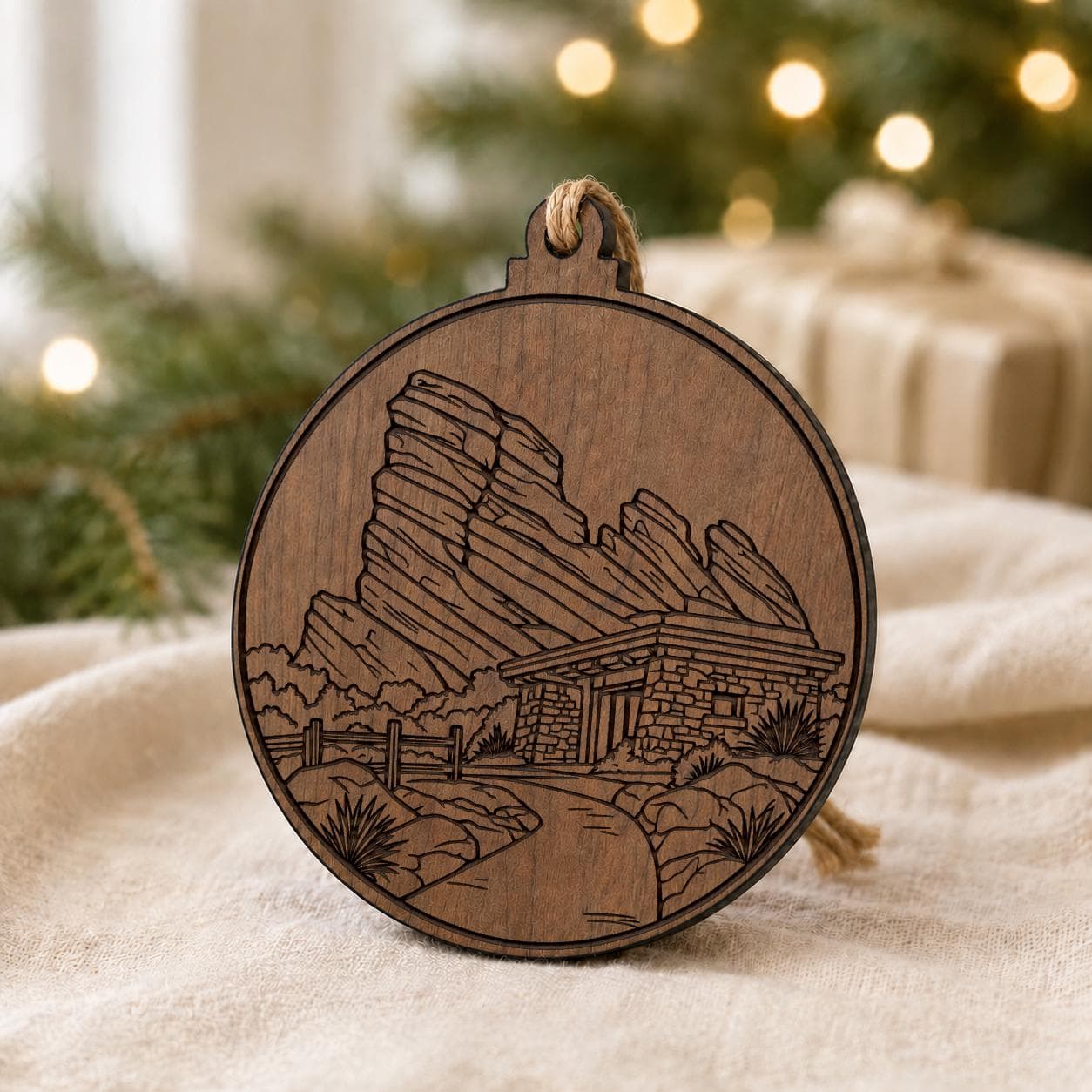 Red Rock State Park Wooden Ornament, Arizona State Park Souvenir, Scenic Travel Keepsake, Nature Lover Holiday Tree Decor