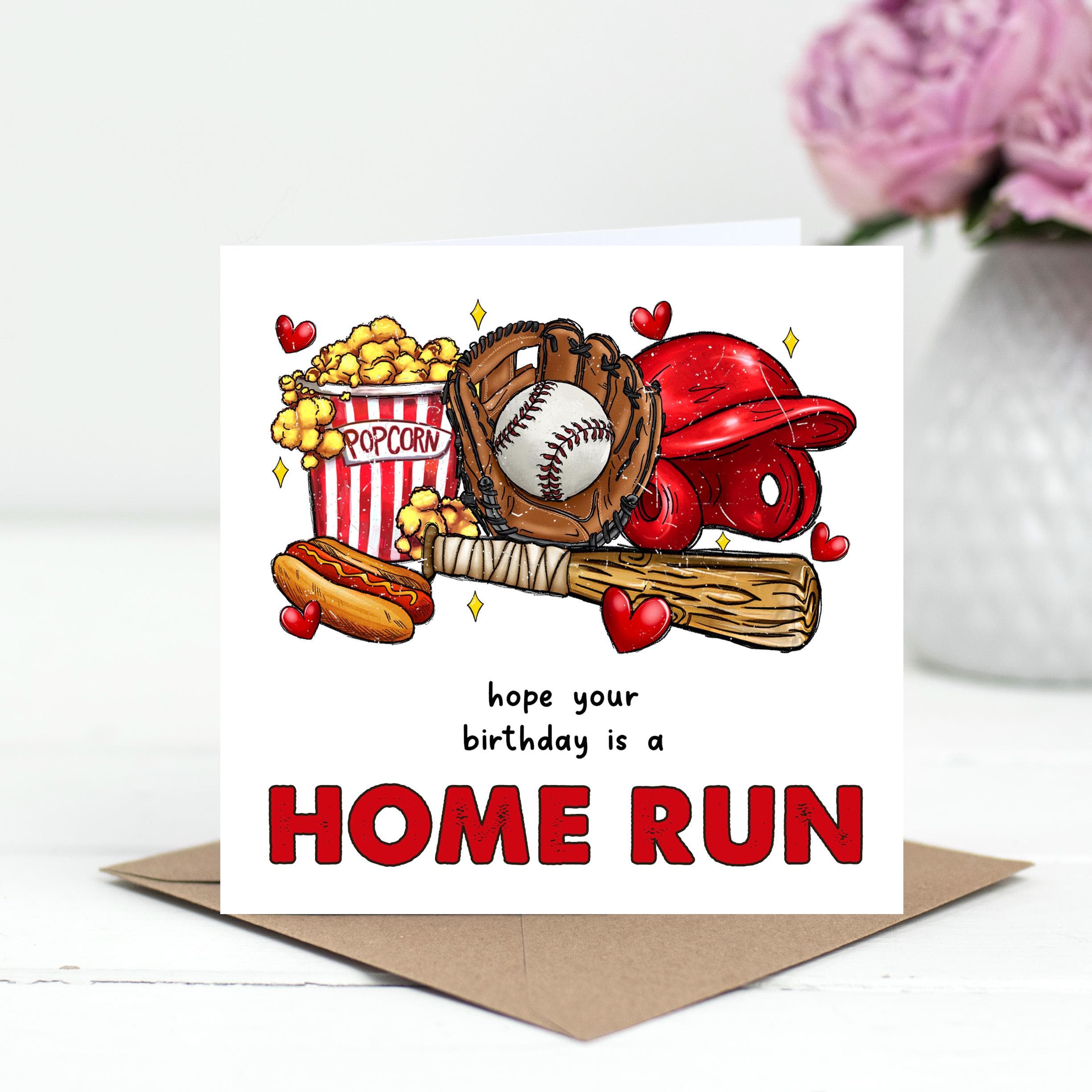 Baseball Birthday Card: Home Run Sports Theme (Digital Download) - image 4