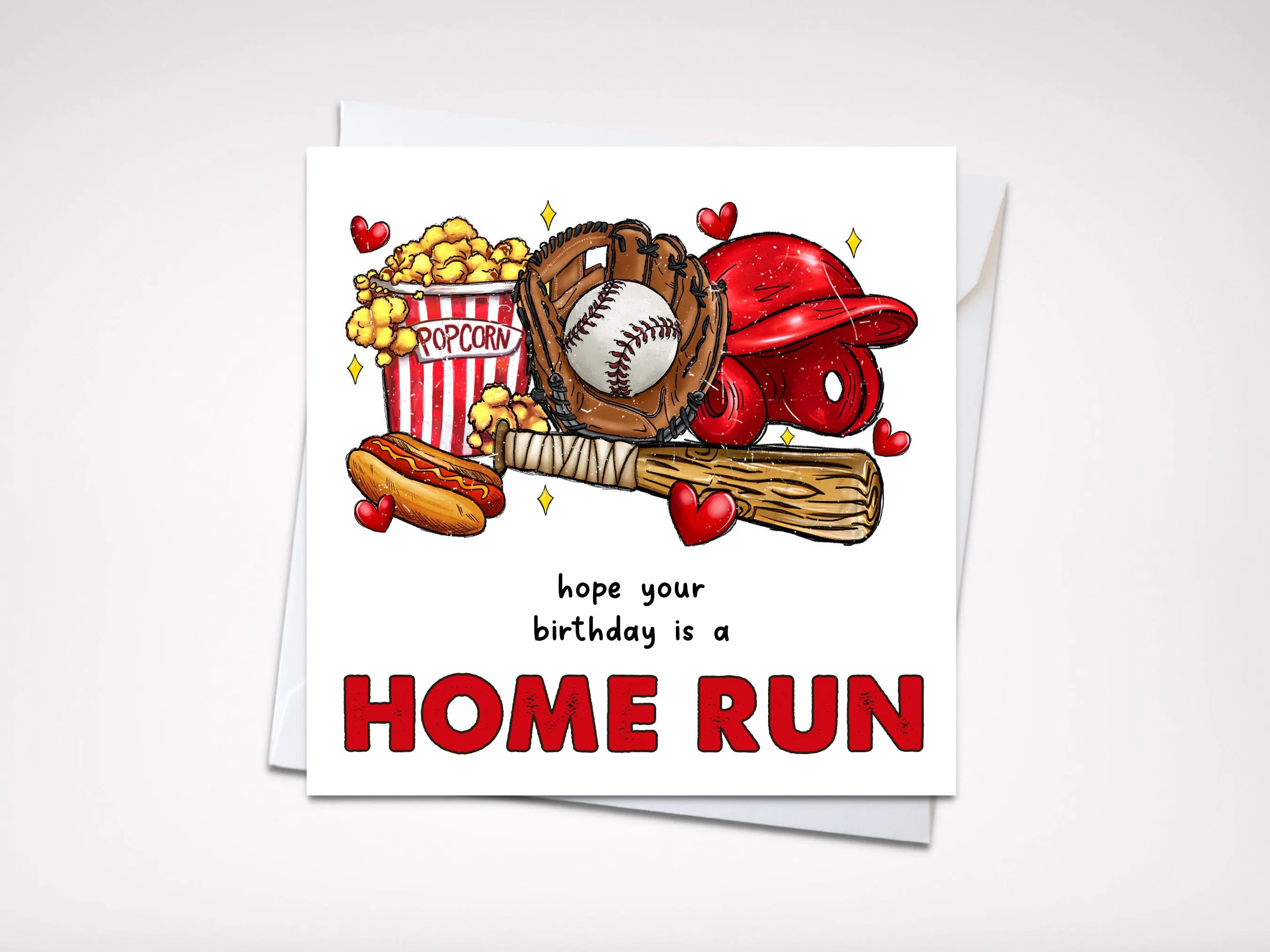 Baseball Birthday Card: Home Run Sports Theme (Digital Download) - image 3