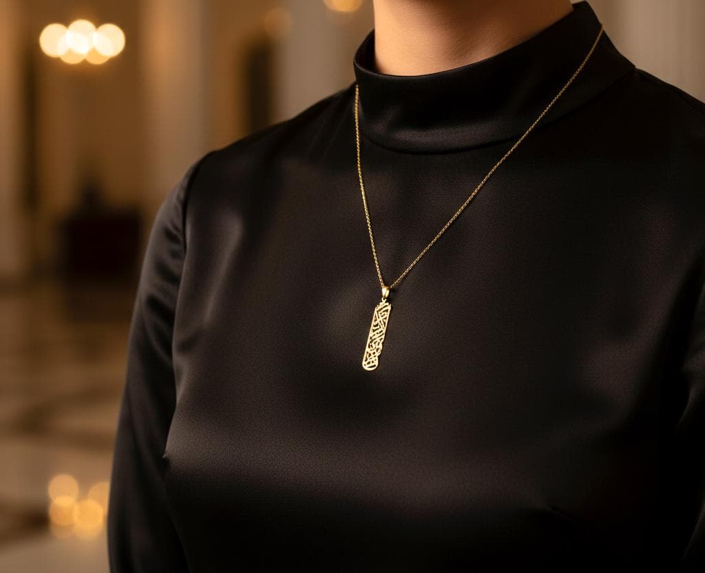 Suratul Baqarah Verse 152 Necklace: Sterling Silver Quranic Calligraphy Pendant - image 5