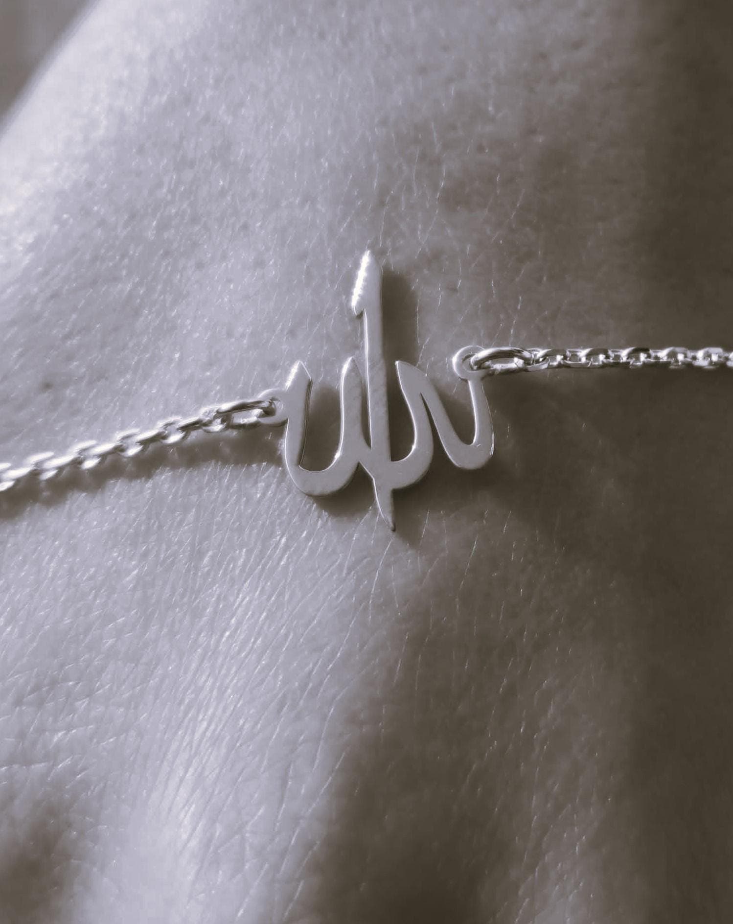 14k Gold Allah Bracelet: Sterling Silver Arabic Name Jewelry - image 4