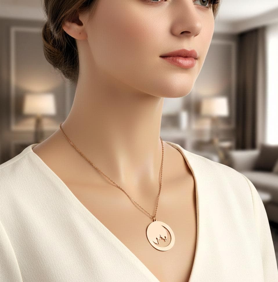 Mosque Moon Islamic Necklace can be worn every day. It is made by hand in our workshop with care. All our jewelry is the most elegant choice for the bridesmaids, friends, your loved ones and for yourself. It is also a fact that silver jewelry improves blood circulation and provides electricity and makes you feel awake. 

Mosque Necklace
• Material: High Quality Solid 925 Sterling Silver (100%).
• Finish: Sterling Silver ∙ 24K Gold ∙ Rose Gold.