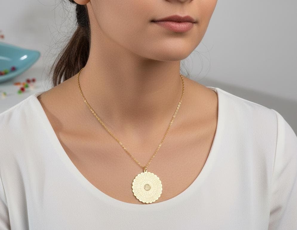 Allah 99 Names Necklace: 24K Gold Plated 925 Sterling Silver Islamic Pendant - image 5