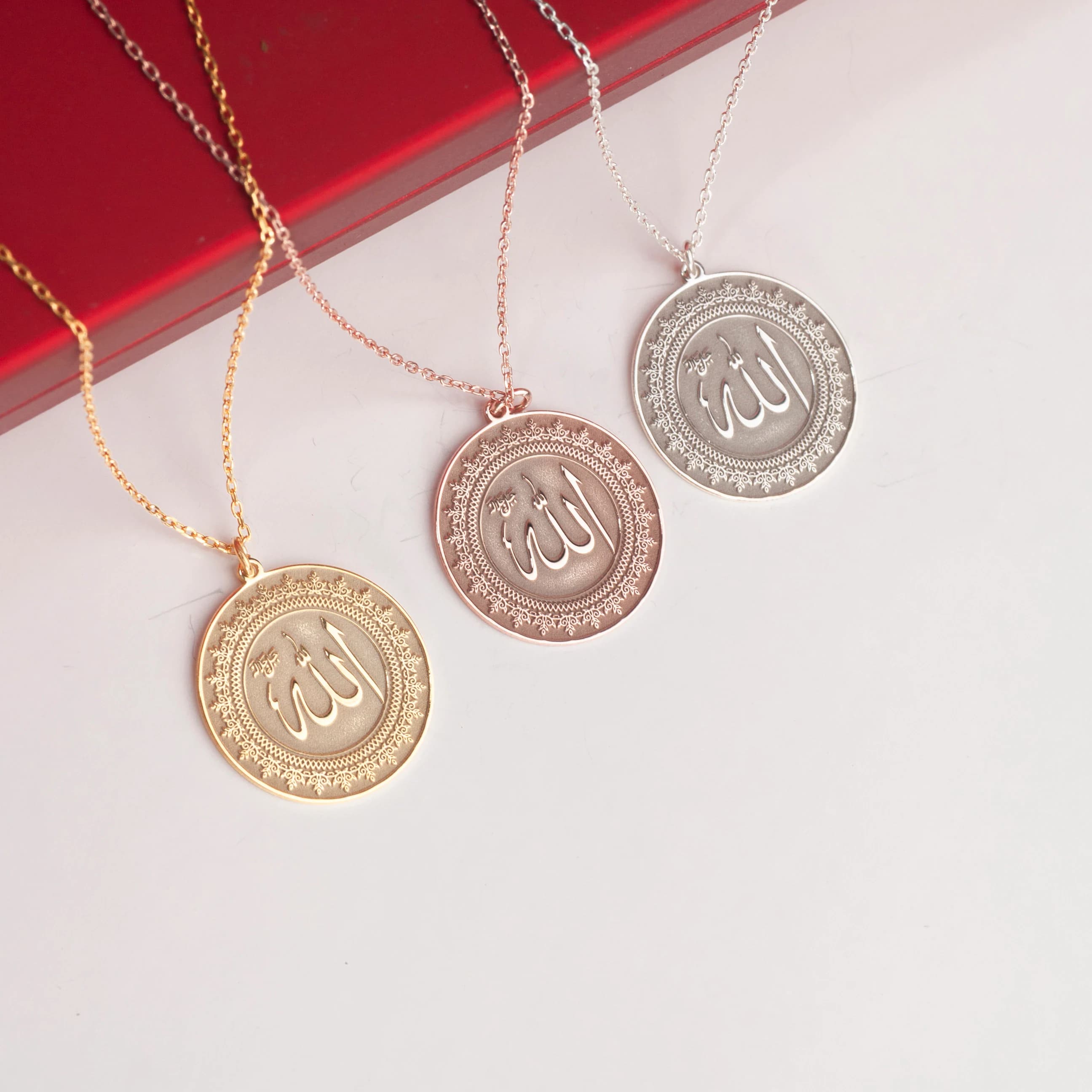 24K Gold Allah Necklace: Islamic Sterling Silver Arabic Pendant - image 5