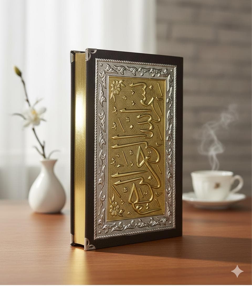 Gold Gilded Sterling Silver Plated Quran | Islamic Wedding Ramadan Gift