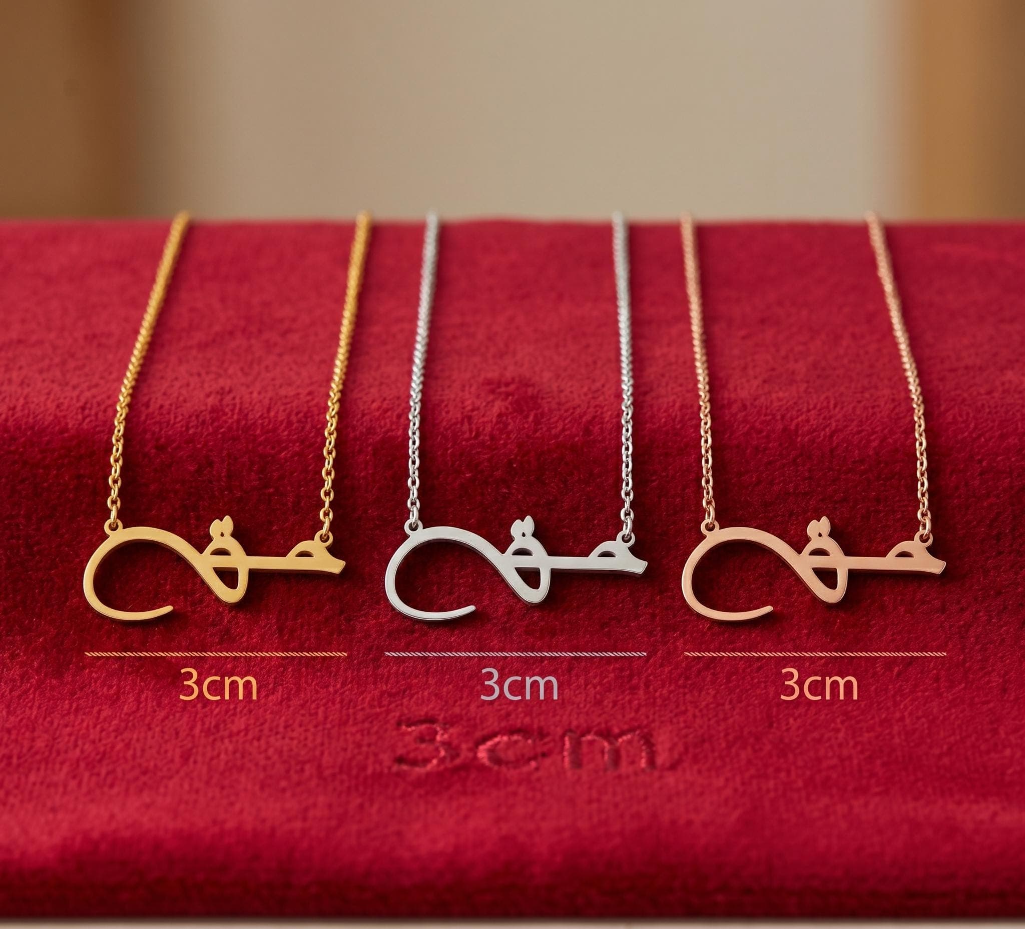 Haq Necklace: Islamic Gold Plated Sterling Silver Arabic Calligraphy Pendant - image 5