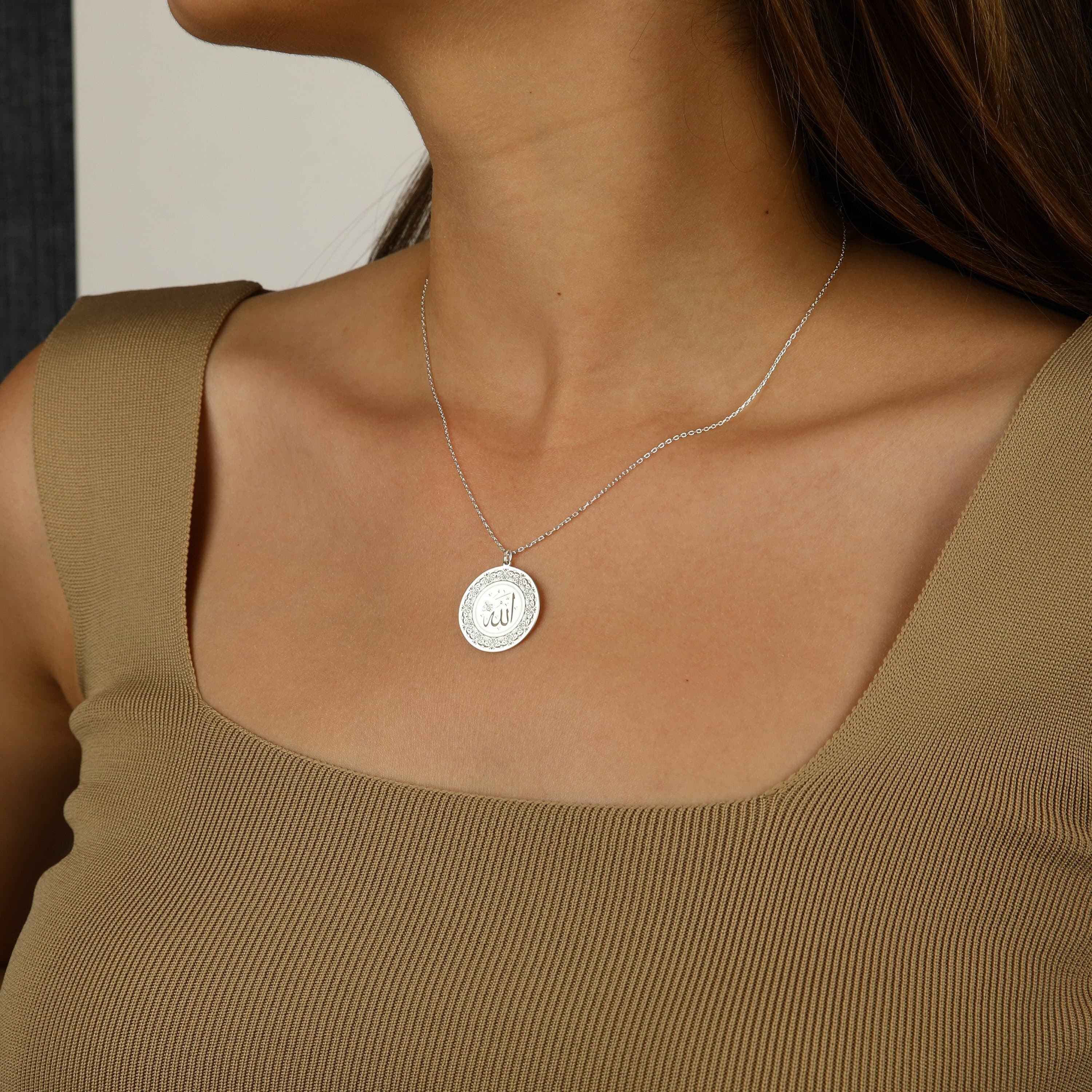 Allah Pendant Necklace: Silver Gold Plated Islamic Jewelry - image 3