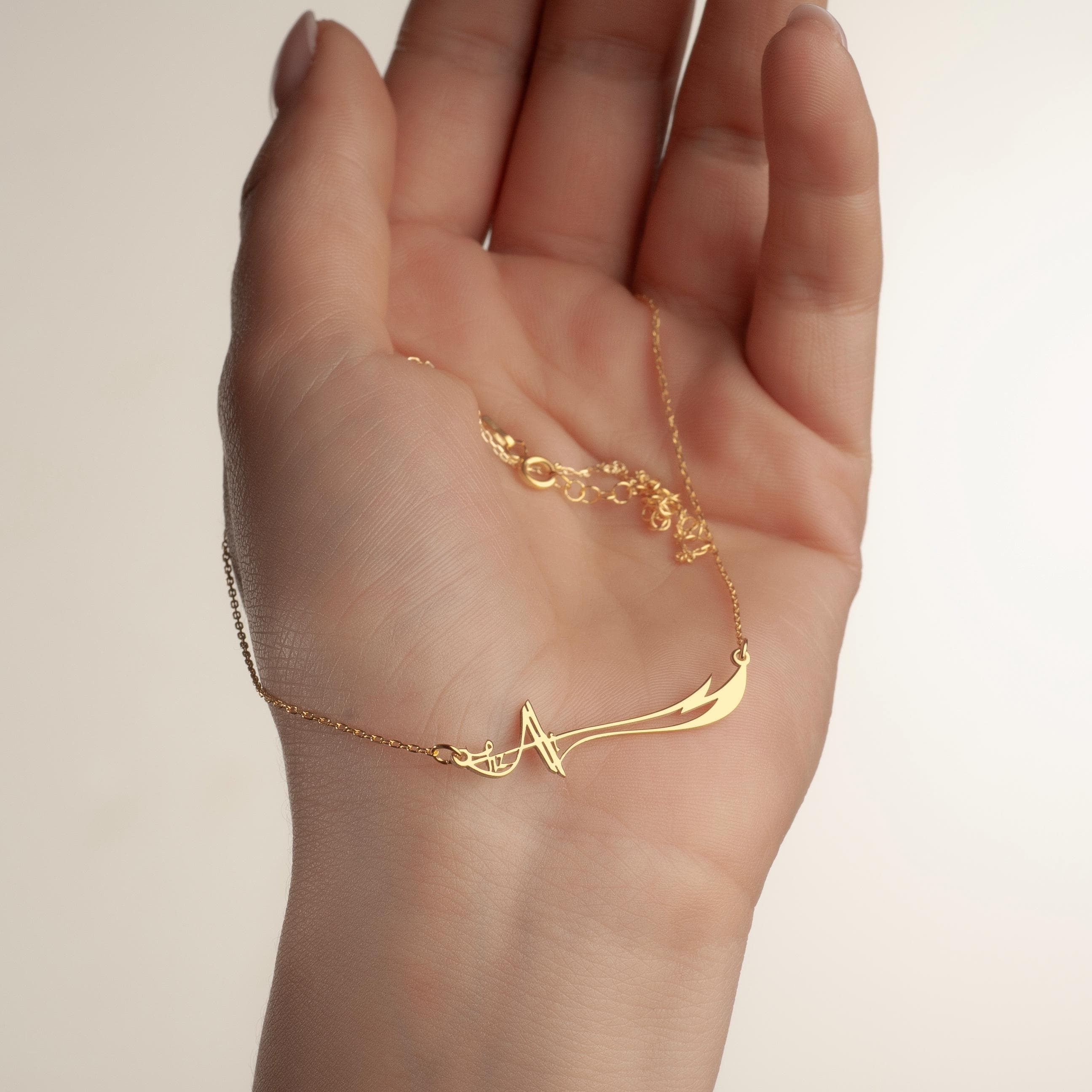 Sterling Silver Zulfiqar Necklace: 24K Gold Islamic Sword Pendant - image 2