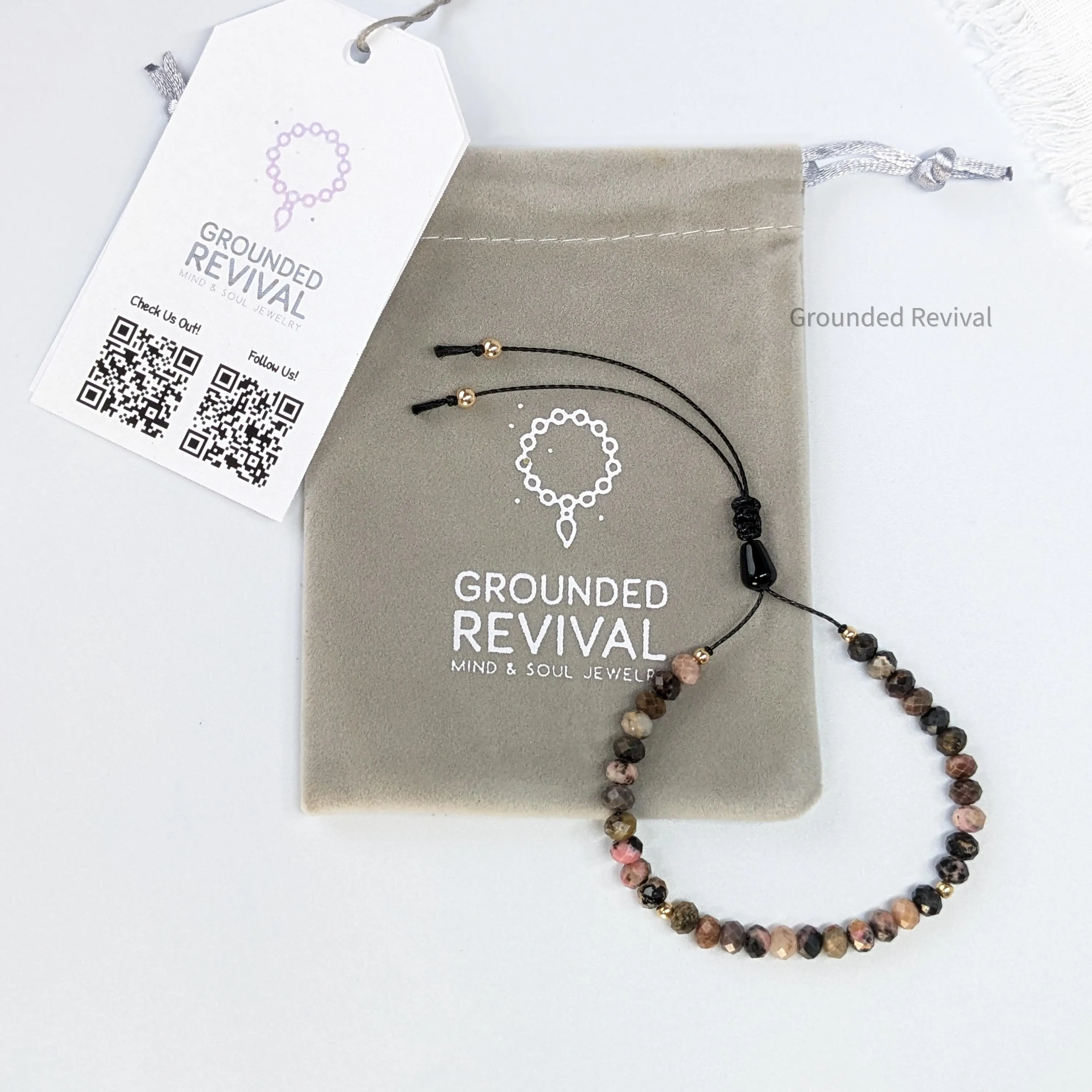 Rhodonite Muslim Rosary Beads Bracelet