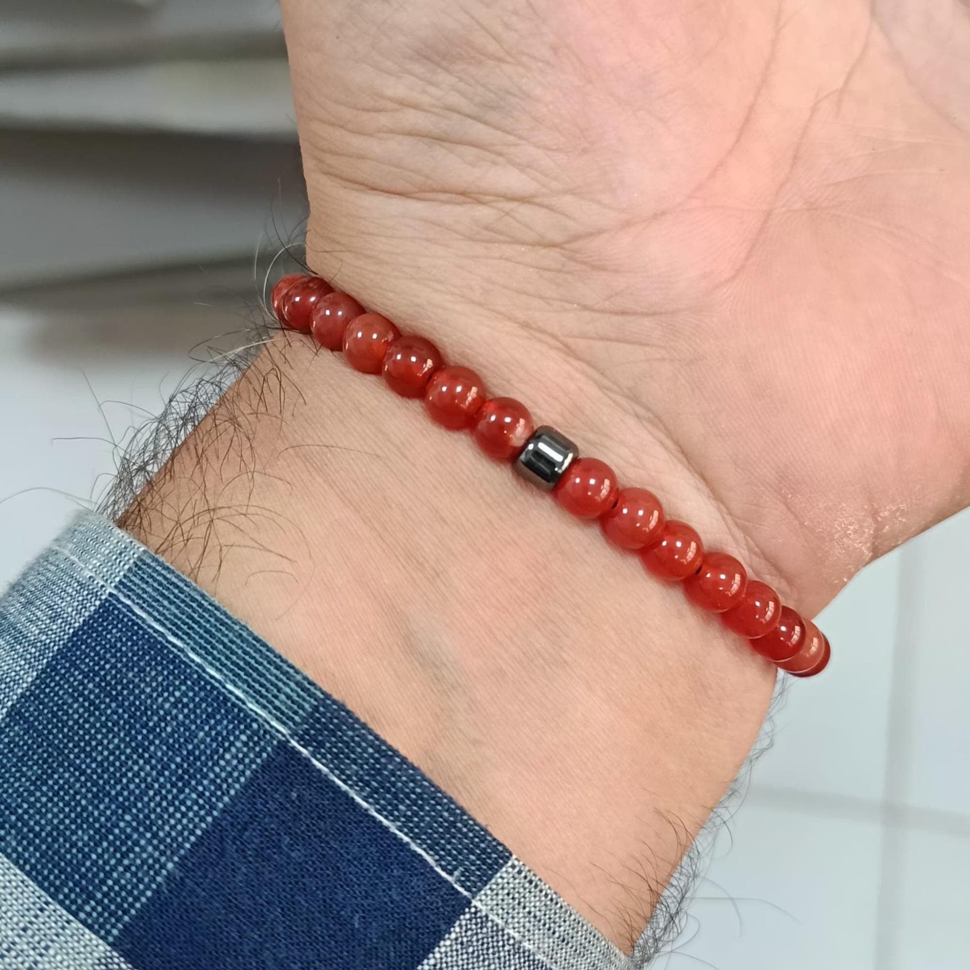 Agate Tasbih Bracelet: 6mm Aqeeq Gemstone Islamic Prayer Beads - image 4
