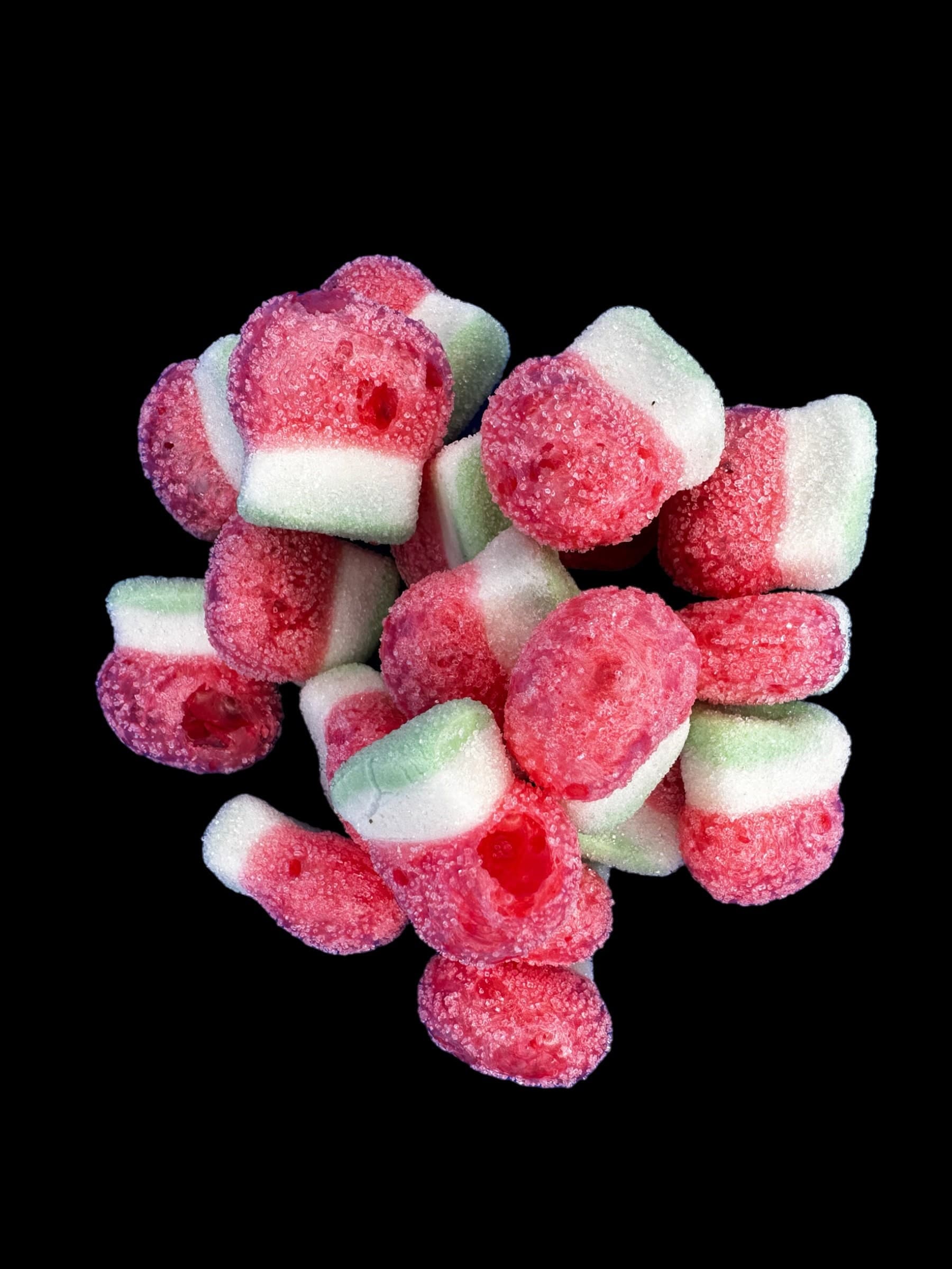 UK Freeze Dried Mini Watermelon Slices - freeze dried sweets, sweet samples, watermelon flavour