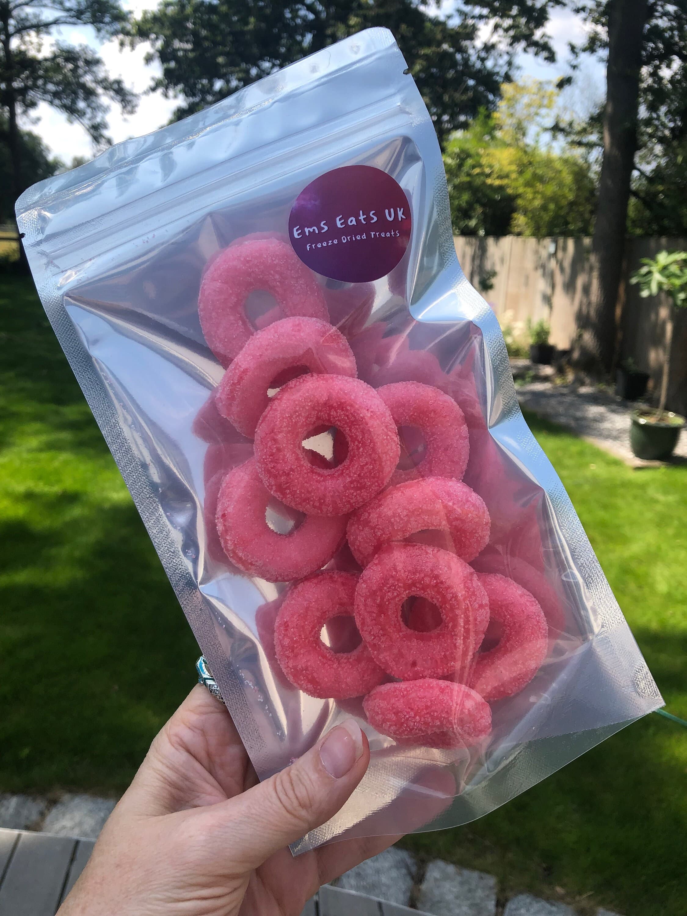 Freeze Dried Strawberry & Cream Rings - a light airy crunch - sweet tangy bite|Birthday Gift|Variety Box|Sweet cone||Freeze Dried Sweets|UK - image 4