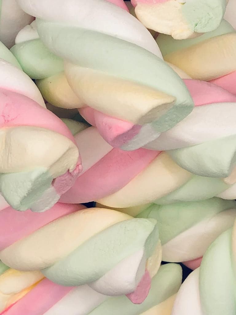 UK Freeze Dried Marshmallow Twists- crunchy, vanilla cream flavoured sweet/candy, afternoon tea party, birthday present, anniversary present