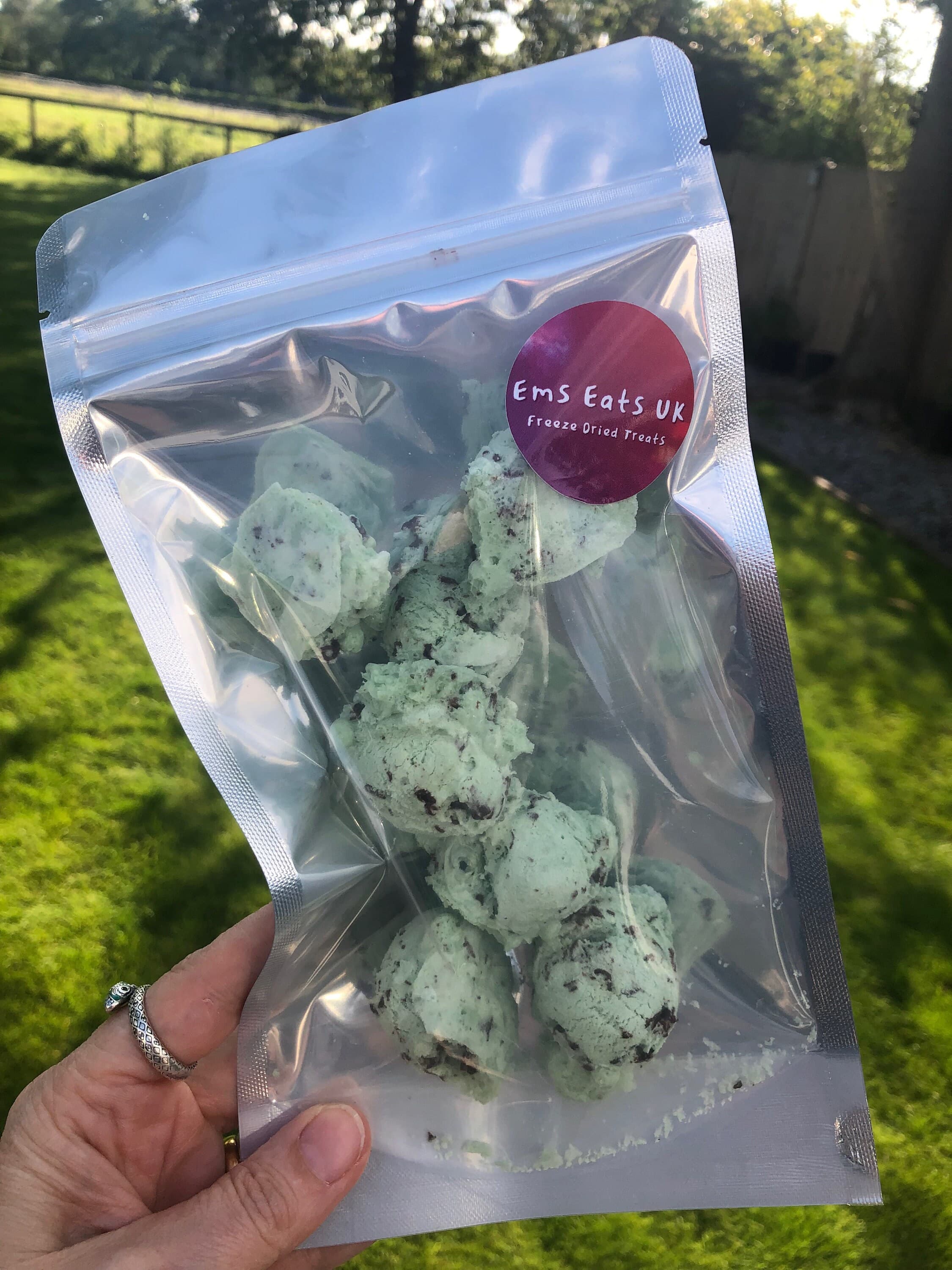 UK Freeze Dried Ice Cream - Mint Chocolate Chip - Luxurious non-melting astronaut ice cream, space food, apology, anniversary gift - image 3