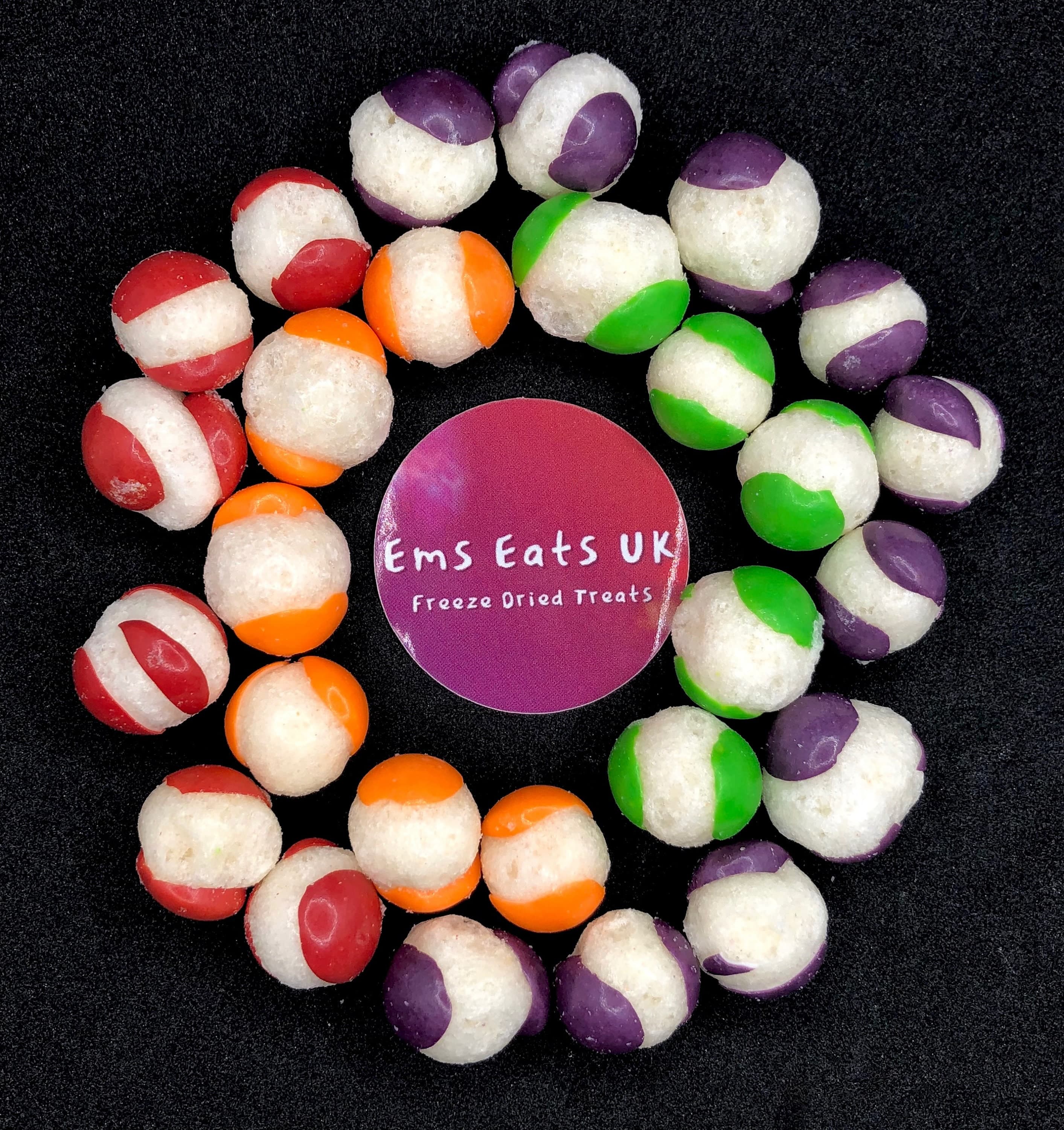 UK Freeze Dried Original Fruit Balls - Your favourite sweet exploded, freeze dried sweets, variety box, vegan sweets, halal sweets, birthday