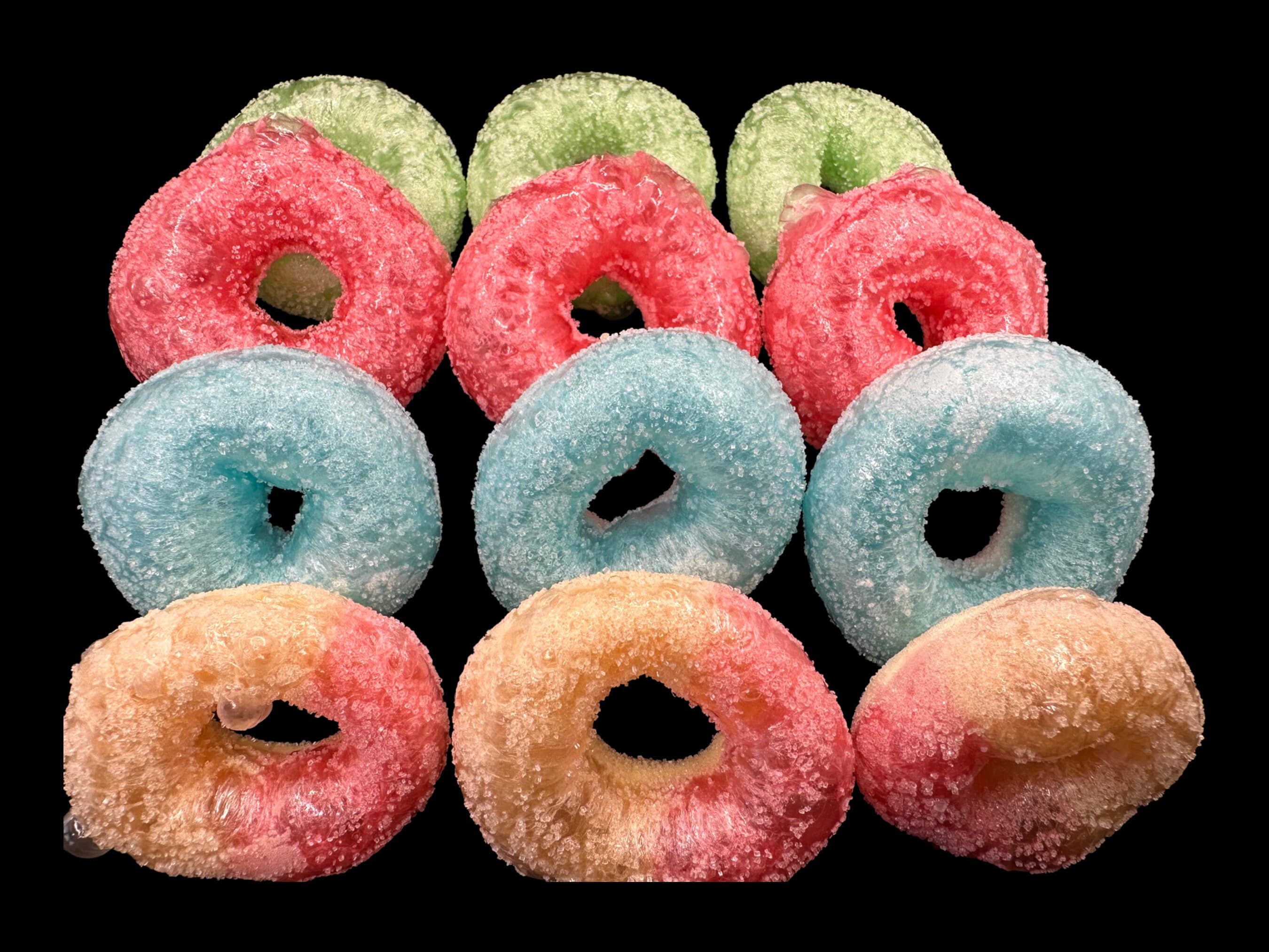 UK Freeze Dried Mixed Bag of Rings - crisp, light,airy delicious|perfect gift, tiktok viral, sour bubblegum, peach, apple & strawberry rings - image 4