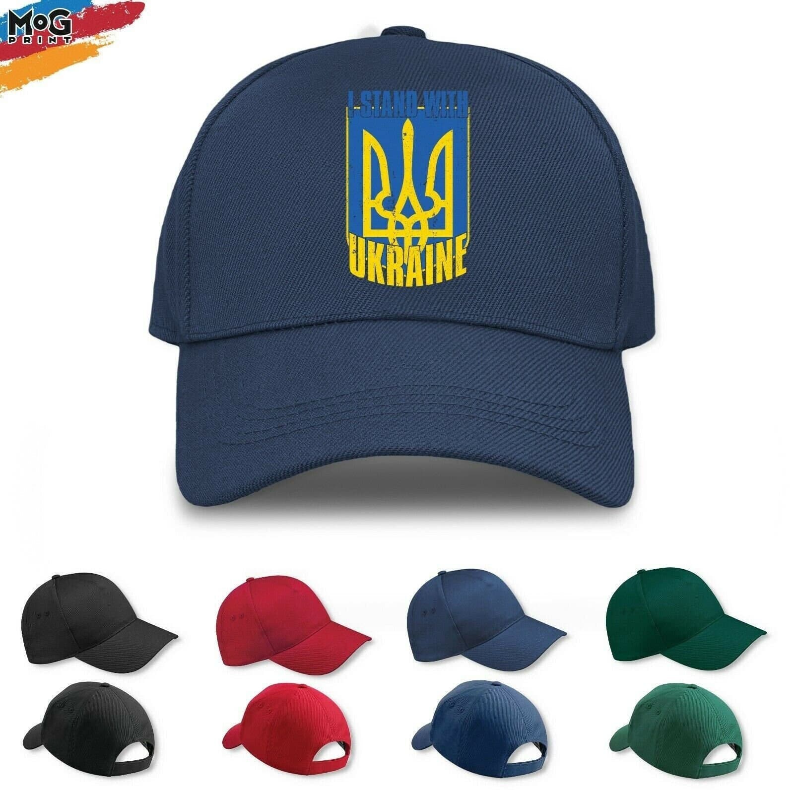 I Stand With Ukraine Baseball Cap Ukrainian Flag Help Love Adult Children's Hat