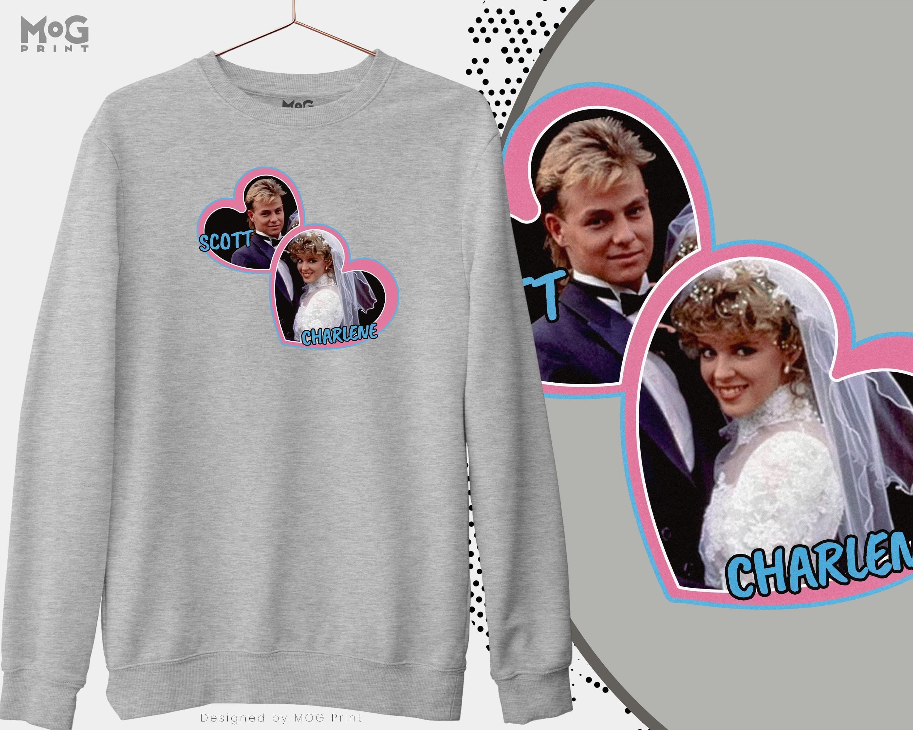 Scott And Charlene Wedding Sweatshirt | Funny Neighbours Inspired | Retro Vintage Rock Band 80's 90's Gift Jumper | Men Women Ladies Sweater - image 2