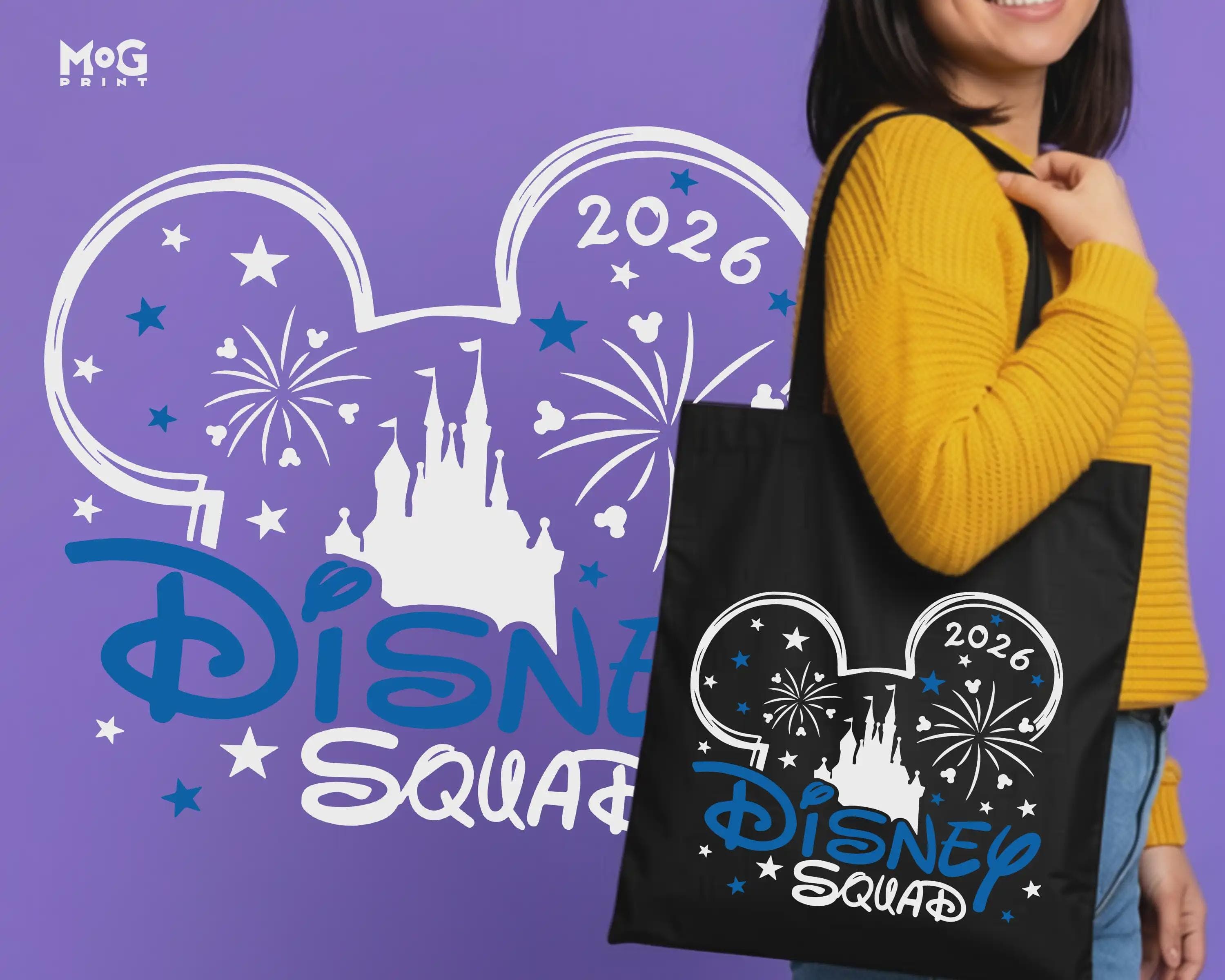 Disneyland Squad Tote Bag, Disneyworld Mickey & Minnie Travel Bags, Group Matching Family Vacation 2026, Holiday Trip Disneyland Paris Bags - image 5