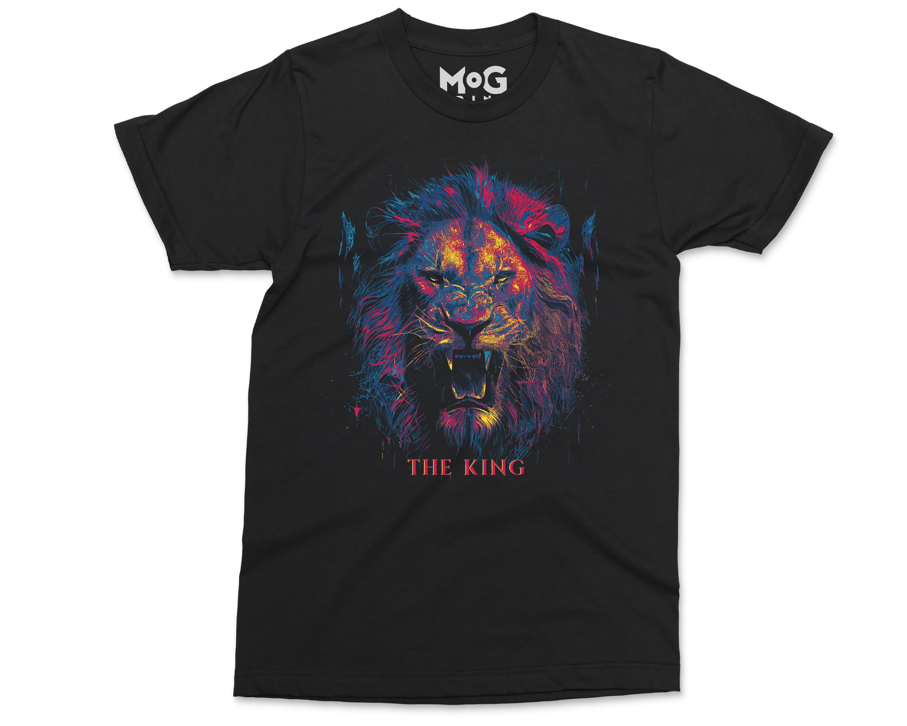 Roaring Lion Printed T-shirt, King of Jungle Graphic Tee Men Women, Gift Nature Animal Alpha Lion Lover, Birthday Present Shirt for Him/Her - image 4