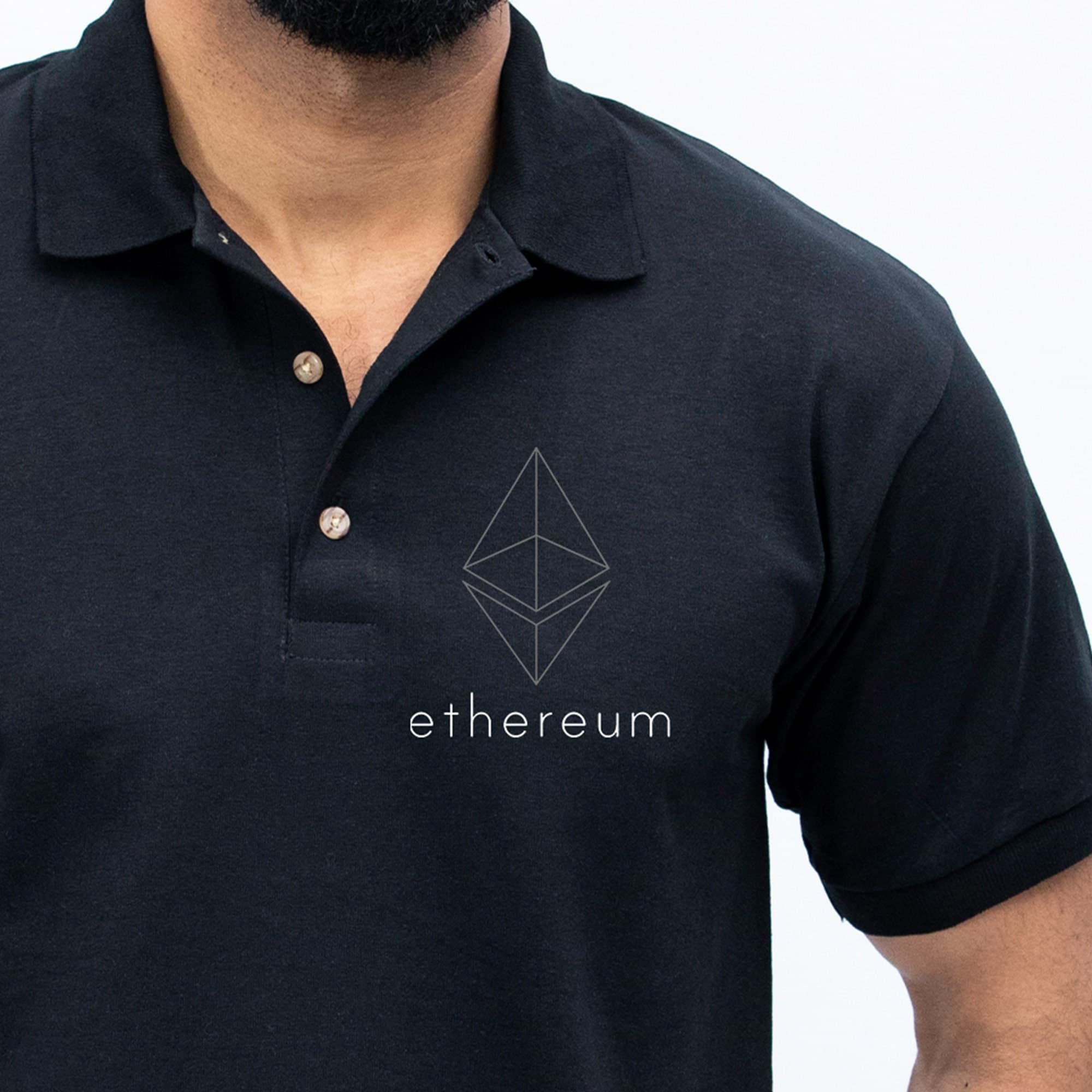 Ethereum Logo Polo Shirt | Eth Cryptocurrency Trader Shirt | Forex Stock Trading Shirt For Miner/Investor Blockchain- Unisex Shirt - image 4