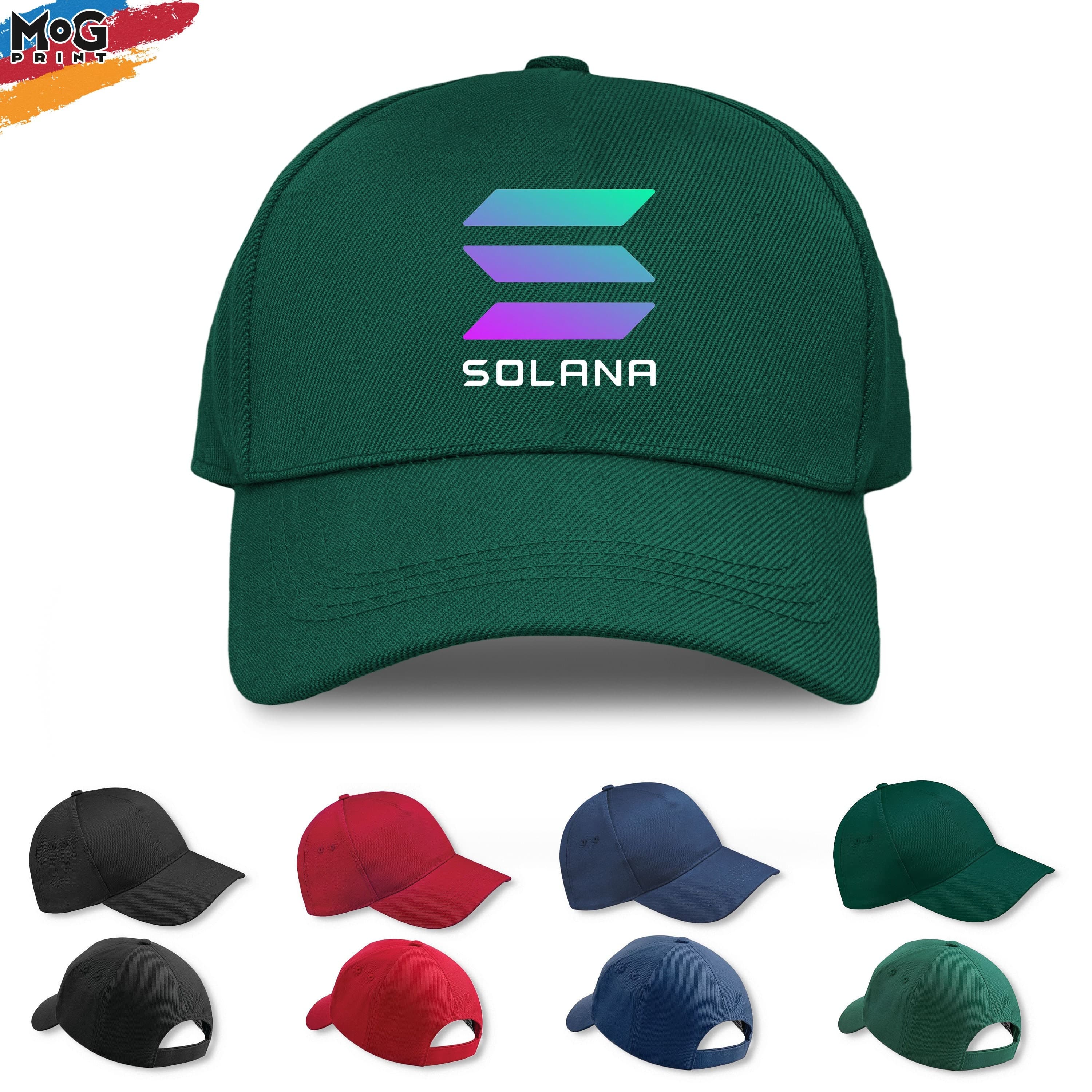 Solana Logo Baseball Cap | Sol Cryptocurrency Hat | Solana Investor Gift | Solana Hat |  Investor Dad Brother | Crypto Bull - Adult Unisex - image 5