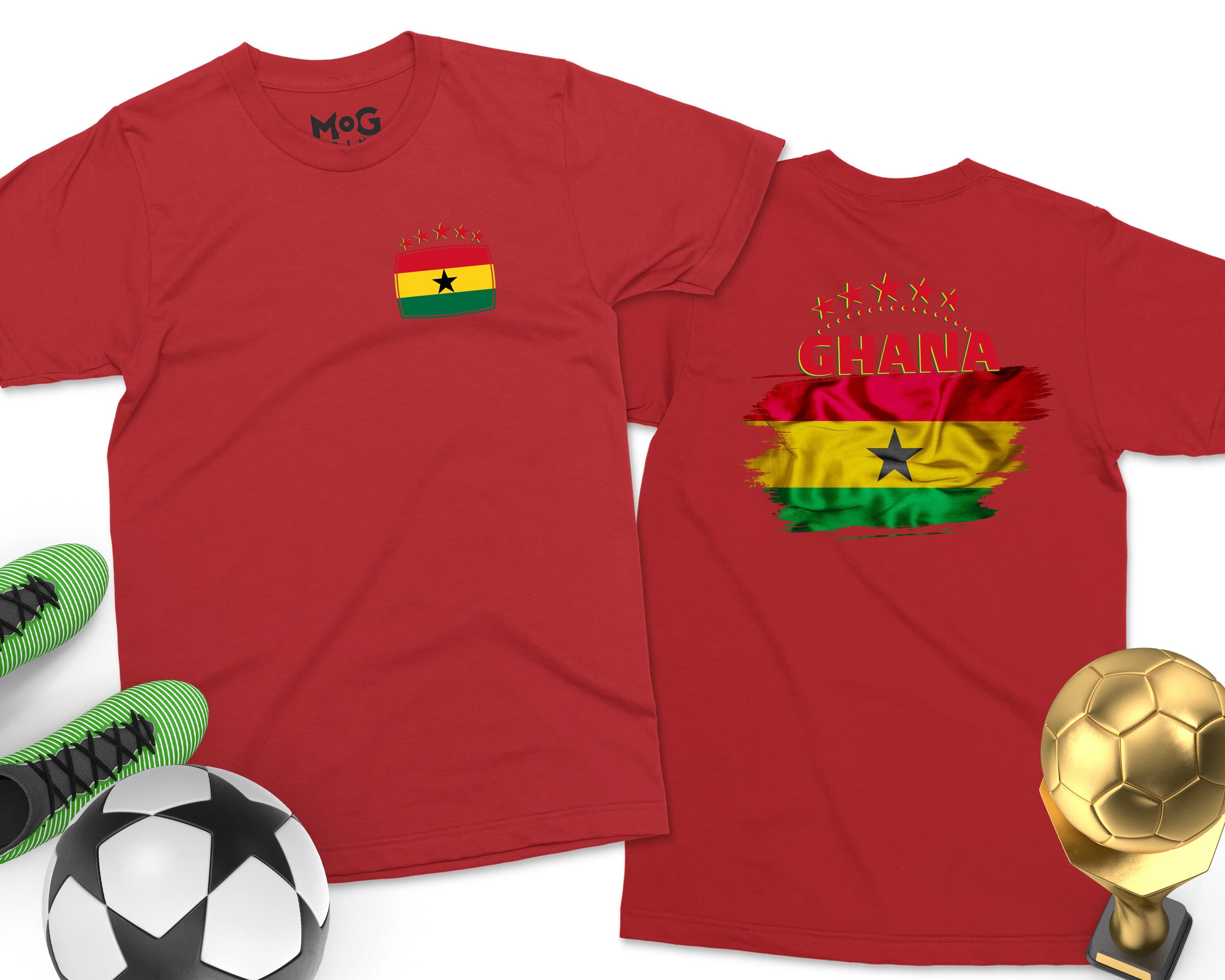 Ghana Football T-Shirt | Ghana Football Games shirt World Team Cup Ghana Flag World Football Cup National Tee Shirt Men Womens & Kids - image 3
