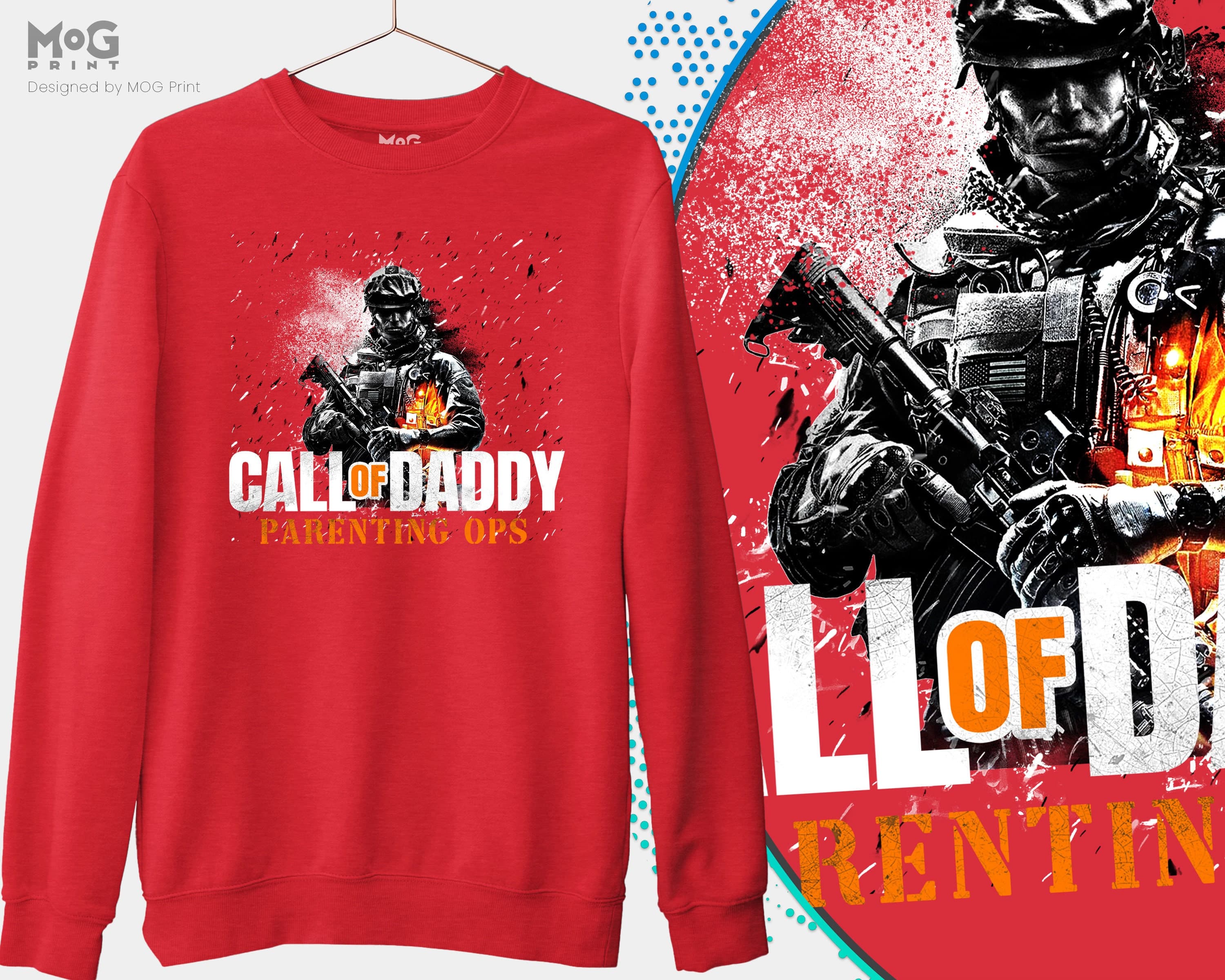 Call Of Daddy Parenting Ops Sweatshirt, Funny Gamer Dad Jumper, Father’s Day Gifts, Geeky Gaming Hooded Jumper, New Dad Trendy Sweater - image 5