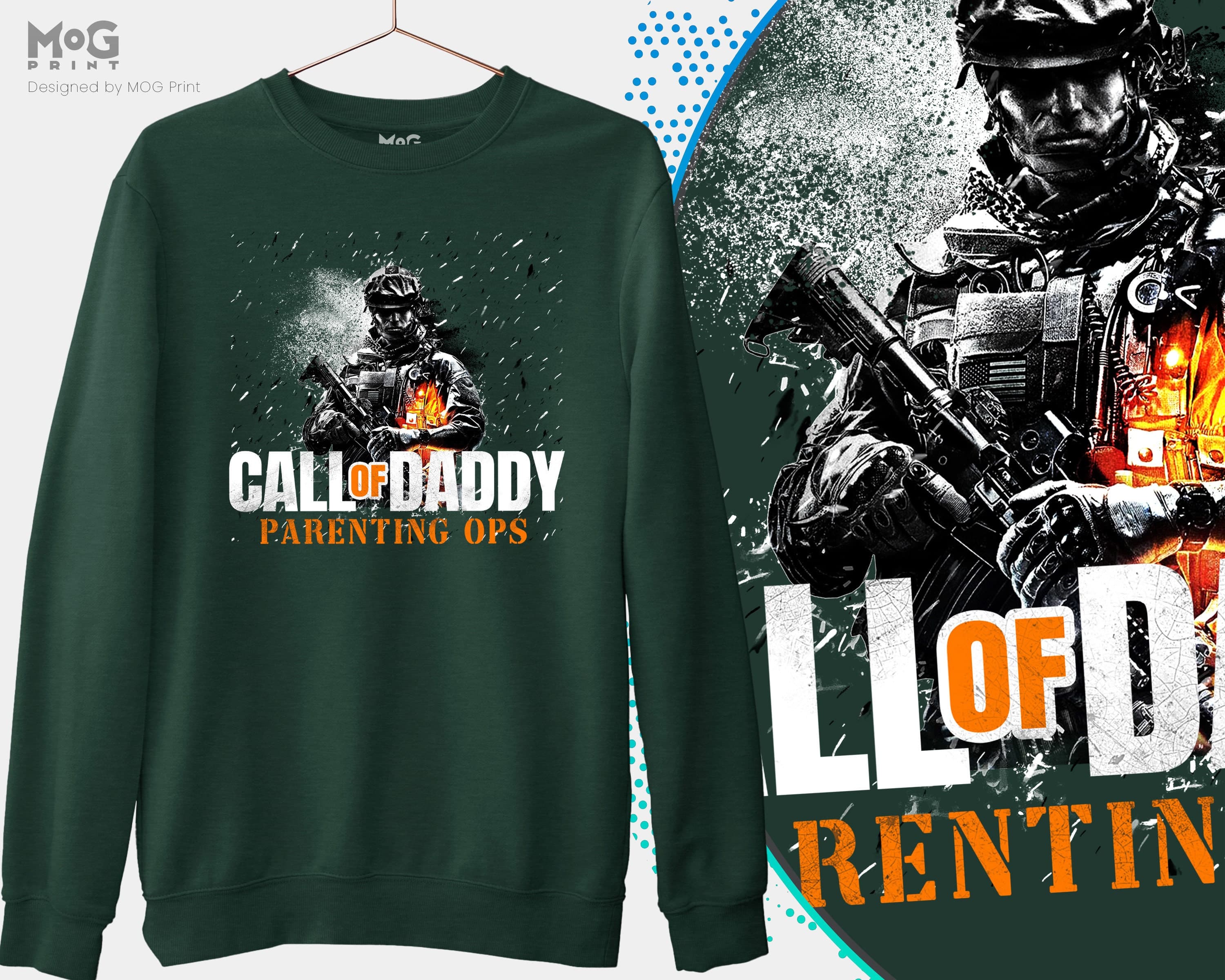 Call Of Daddy Parenting Ops Sweatshirt, Funny Gamer Dad Jumper, Father’s Day Gifts, Geeky Gaming Hooded Jumper, New Dad Trendy Sweater - image 4
