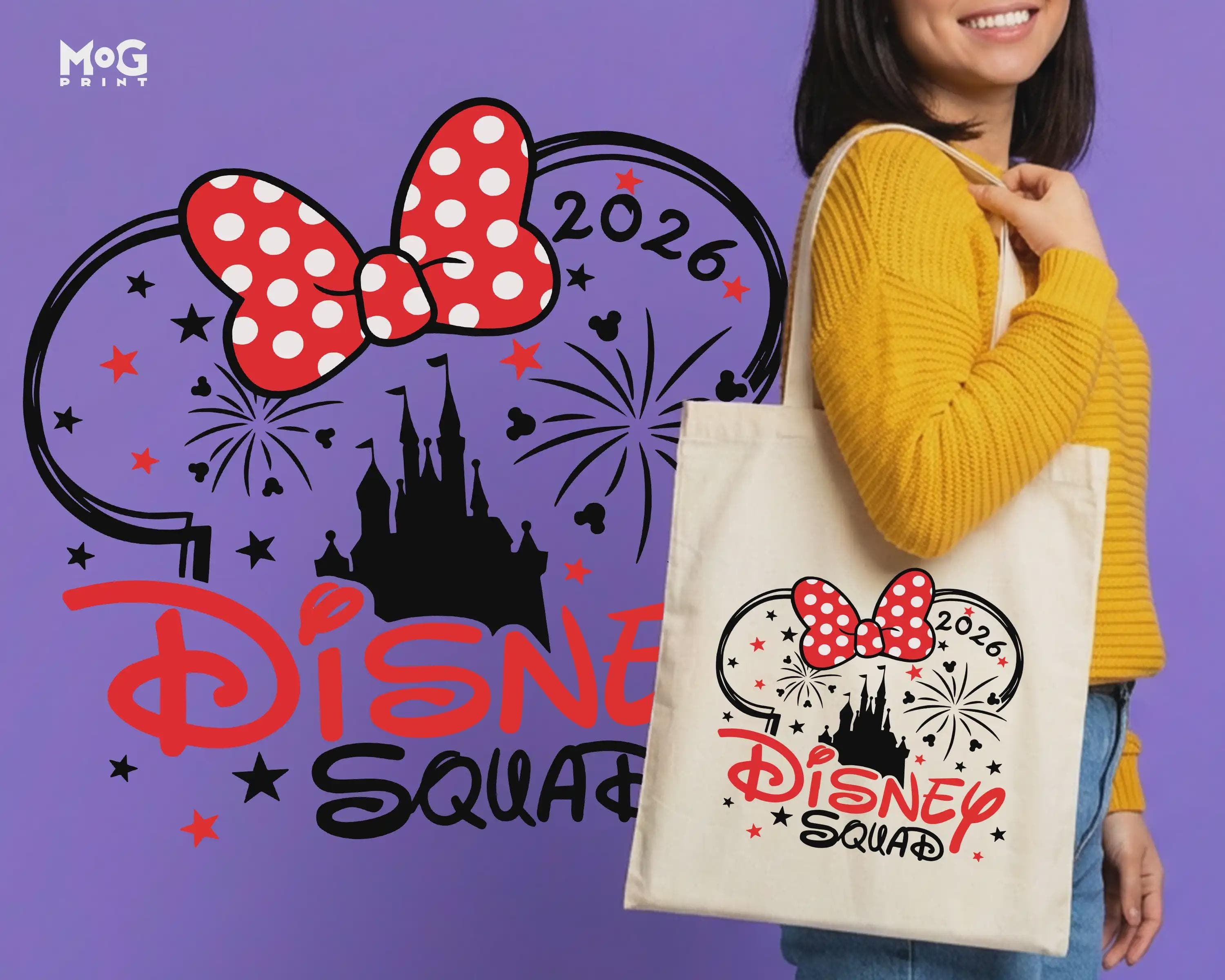 Disneyland Squad Tote Bag, Disneyworld Mickey & Minnie Travel Bags, Group Matching Family Vacation 2026, Holiday Trip Disneyland Paris Bags - image 4