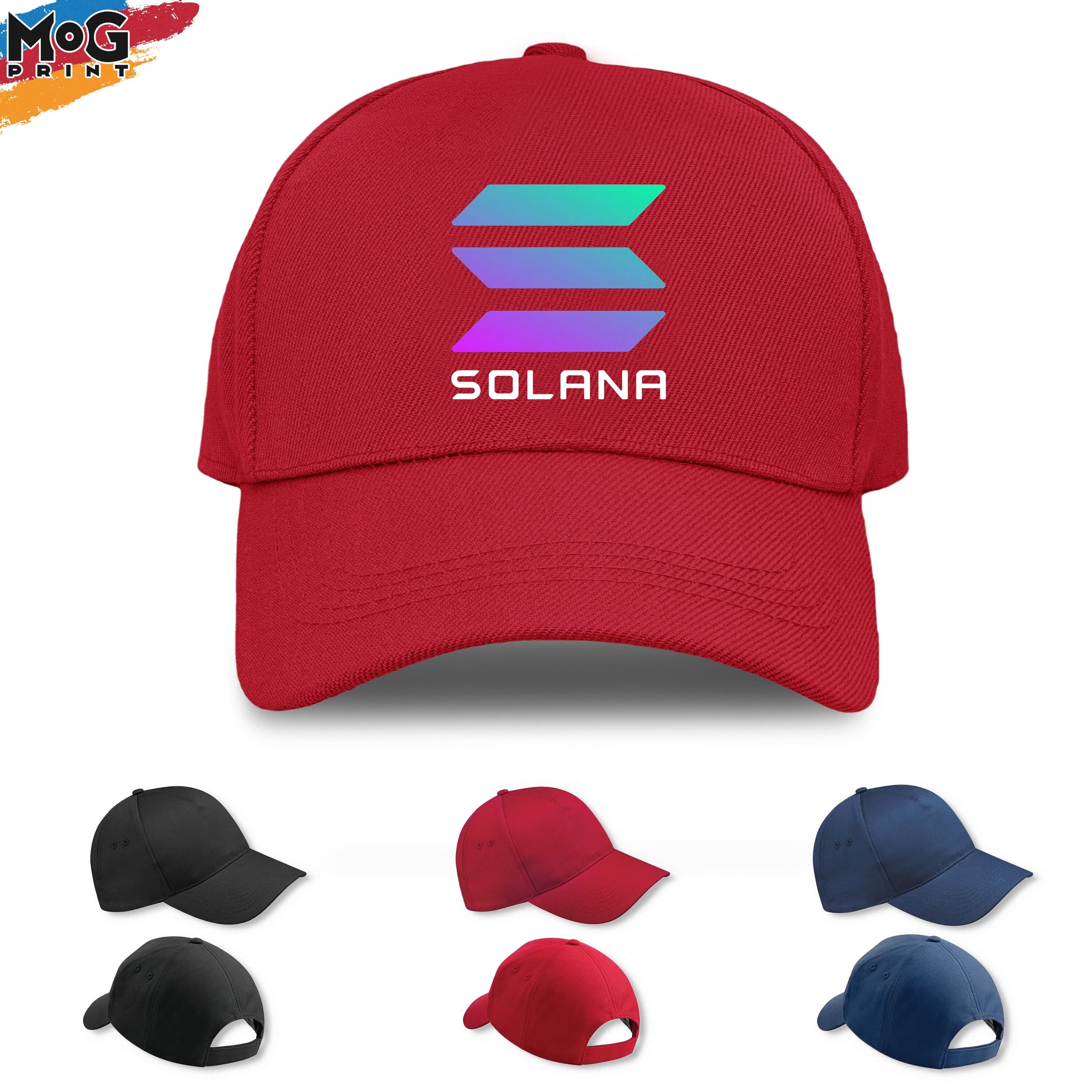 Solana Logo Baseball Cap | Sol Cryptocurrency Hat | Solana Investor Gift | Solana Hat |  Investor Dad Brother | Crypto Bull - Adult Unisex - image 4