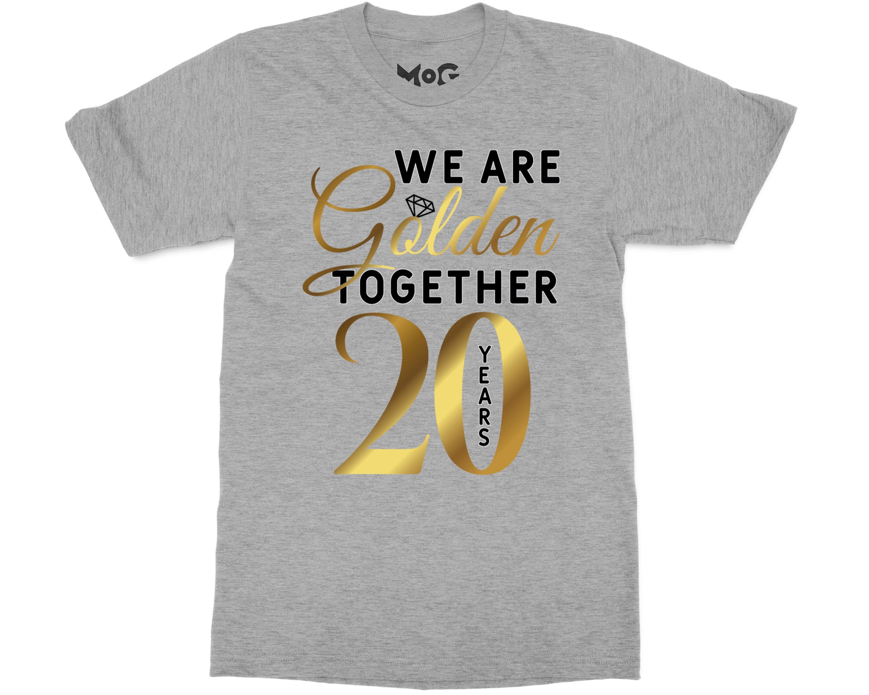Custom Wedding Anniversary T-shirt, Matching Couple Husband Wife Shirt, We are Golden Together Tee, Personalised Marriage Couples Gift Ideas - image 4