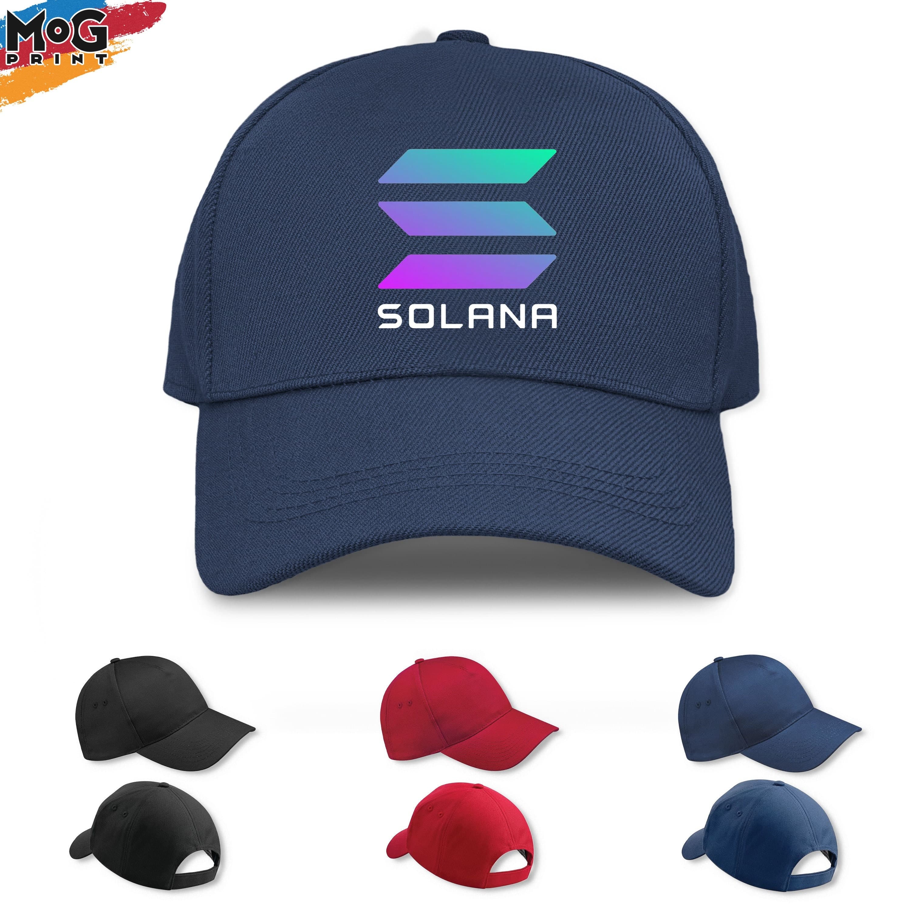 Solana Logo Baseball Cap | Sol Cryptocurrency Hat | Solana Investor Gift | Solana Hat |  Investor Dad Brother | Crypto Bull - Adult Unisex - image 3