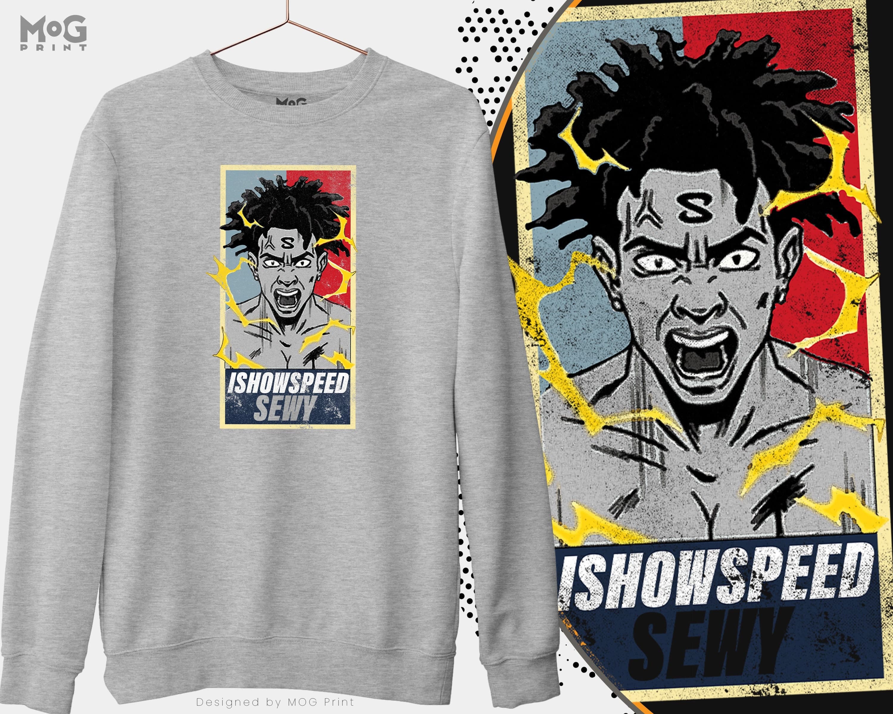 Speed Sewy Sweatshirt | Funny Youtuber Inspired Art | Ronaldo Meme Footballer Joke | Football Gift For Boys Kids | Gamer Gaming Gift Sweater - image 3