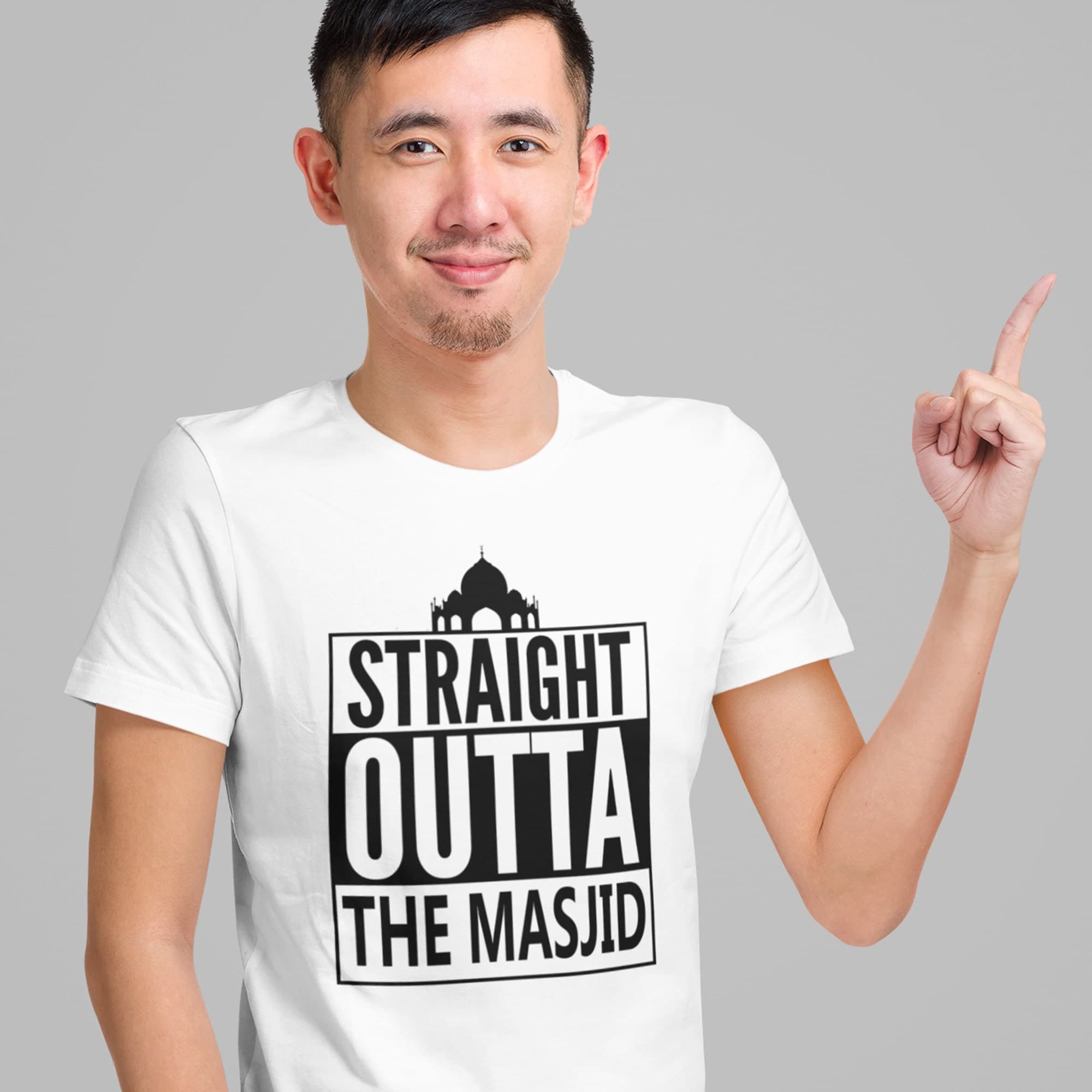 Straight Outta The Masjid T-shirt Funny Islamic Gift Children's Islamic Shirt | Arabic Muslim Islam Birthday Present - Unisex Tee All Sizes - image 3