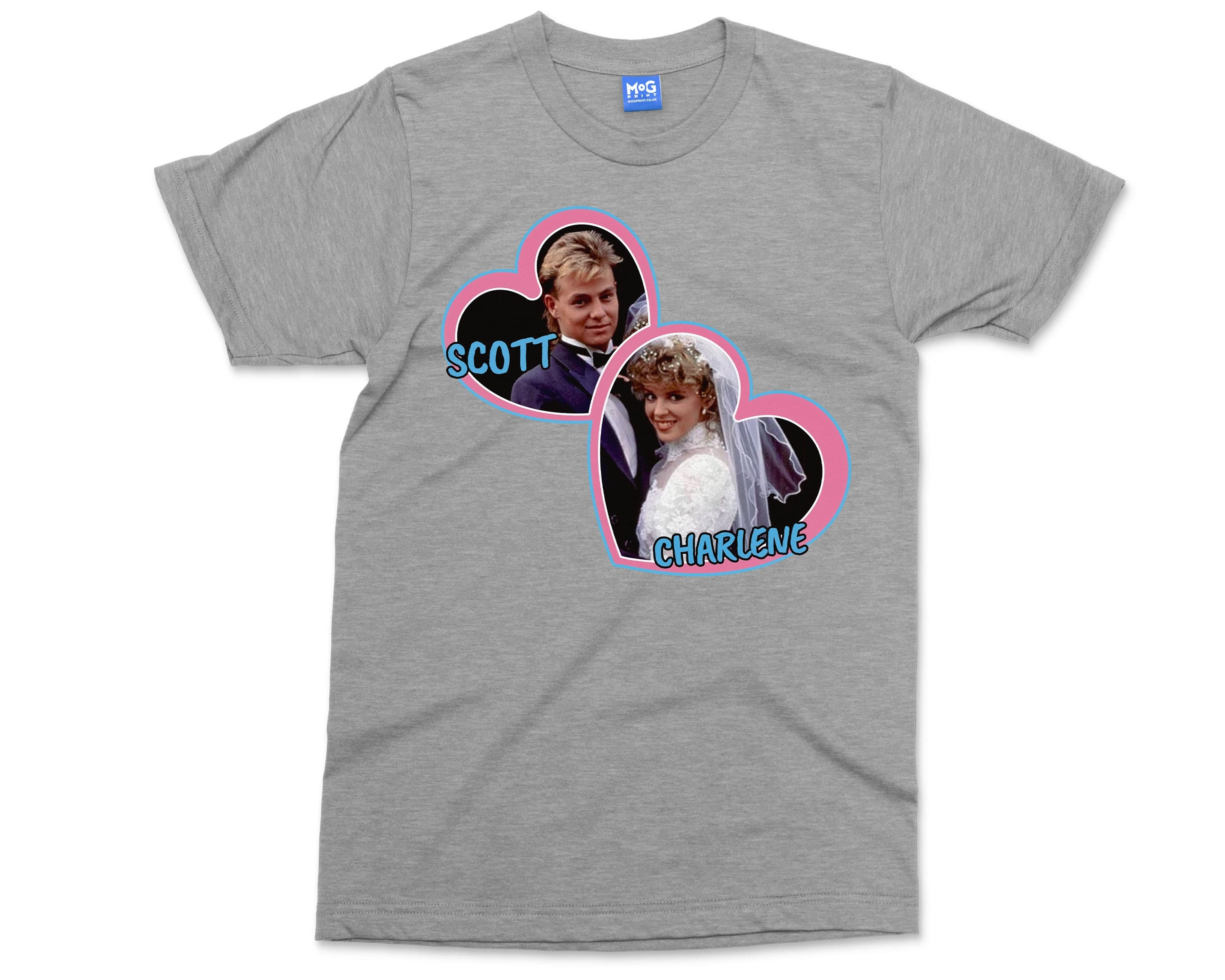 Scott and Charlene Wedding T-shirt | Funny Neighbours Inspired | Retro Vintage Rock Band 80's 90's Gift Shirt | Men Women Ladies Tee Top - image 2