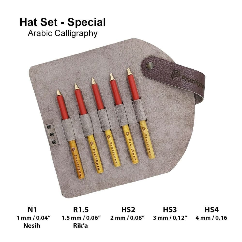Personalized Arabic Calligraphy Pen Set Hat Nesih Rika Steel Nibs Wooden Handles