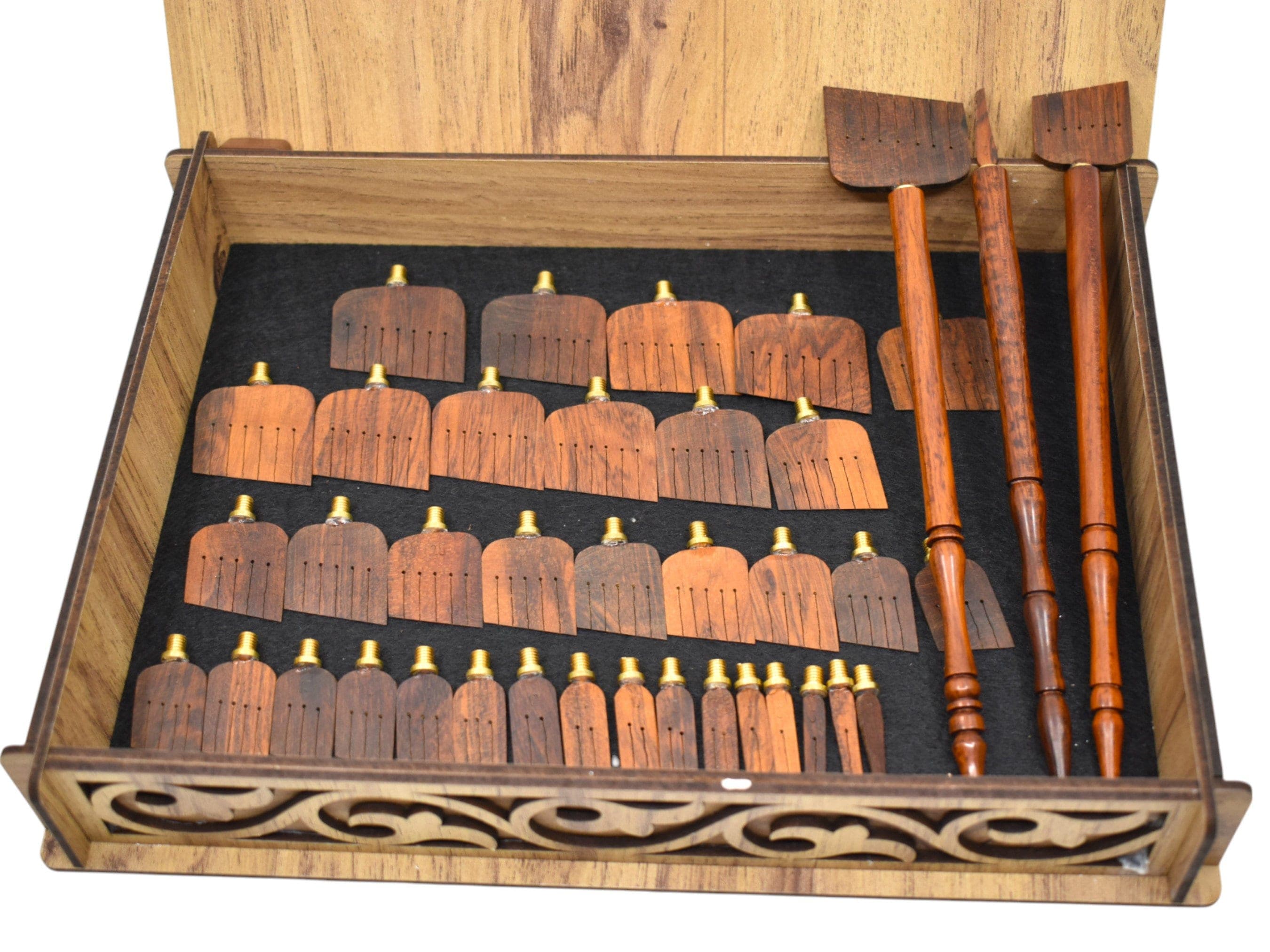 Arabic Calligraphy Pen Set: Snakewood Celi Cülüs Pen, 39 Nibs