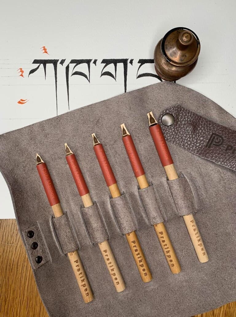 Personalized Pratikpen Tibetan Calligraphy Uchen Pen Set – Wooden Handle, Stainless Steel Tip - image 3