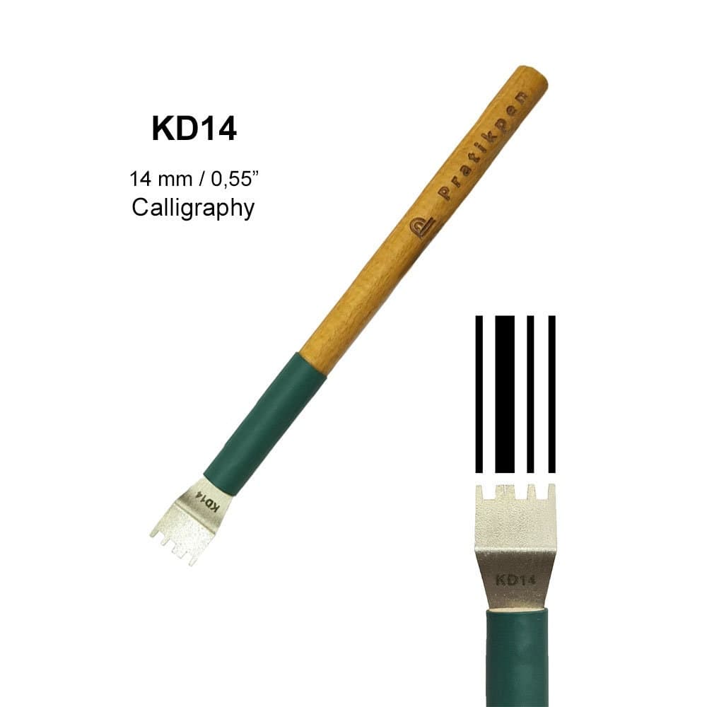 Personalized Blackletter Calligraphy Pen 14mm Broad Edge Steel Nib Wooden Handle